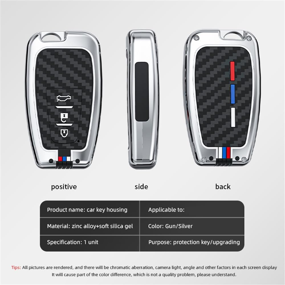 Ontto 3-Button Key Fob Cover with Fluorescent Strip Smart Remote Car Key Shell Fit for Toyota Camry CHR Highlander Corolla RAV4 Avalon Land Cruiser Prado Prius 4Runner GT86 2017-Up,Black image number 2