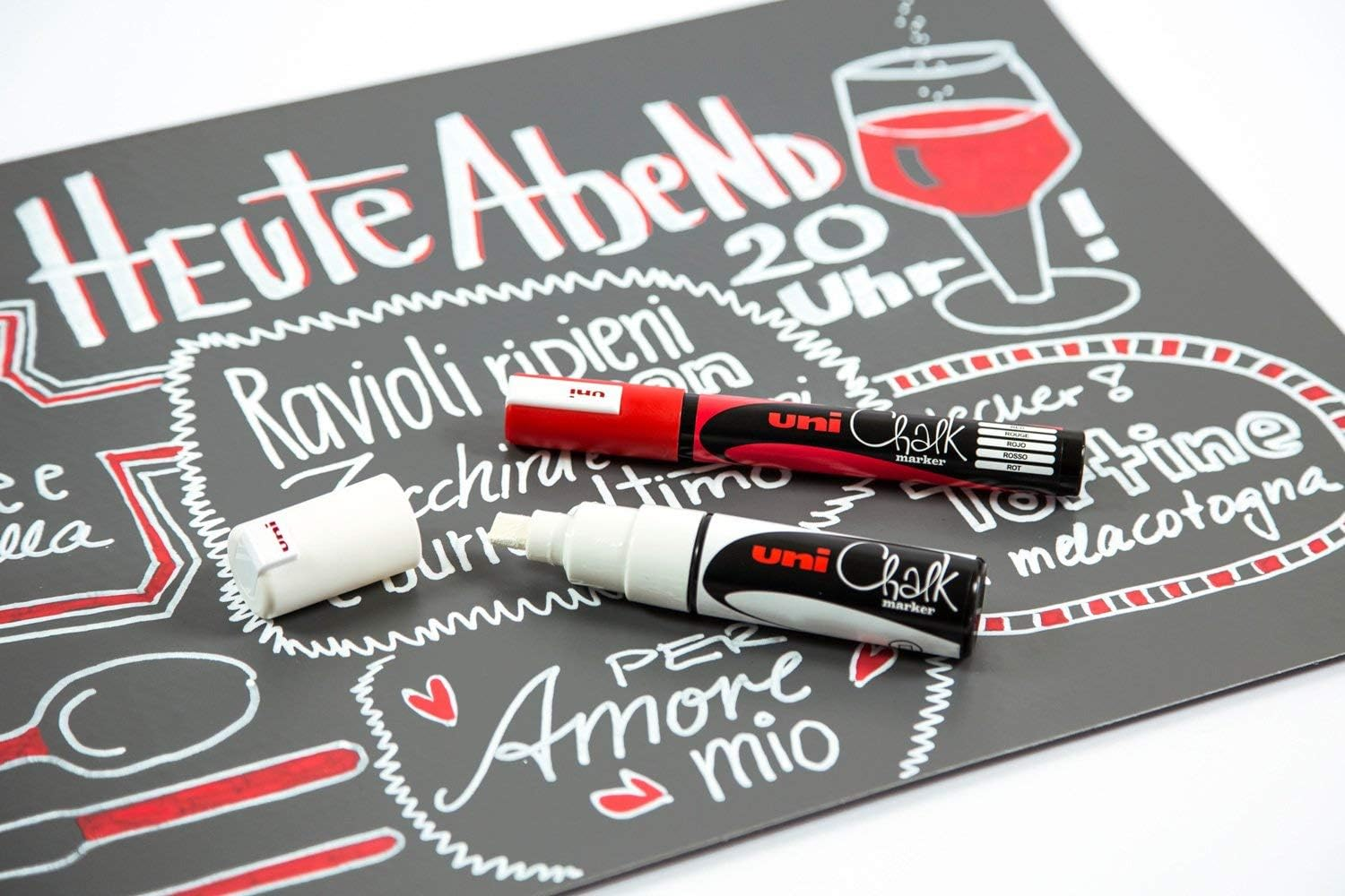 Uni-Ball 2.5Mm Bullet Tip Chalk Marker, Light Blue