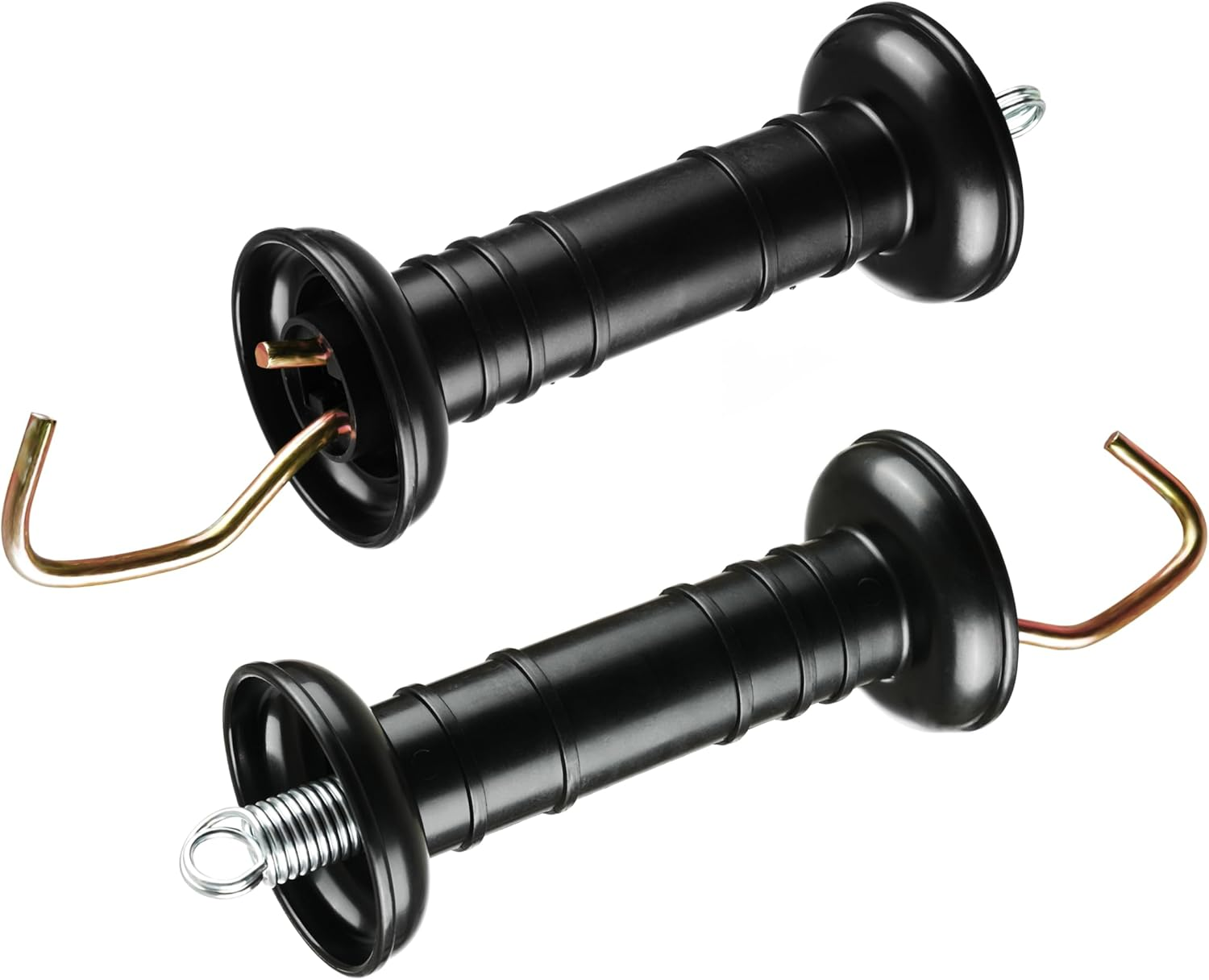 5PCS Plastic Electric Fence Gate Handle with Insulators and Spring, Black