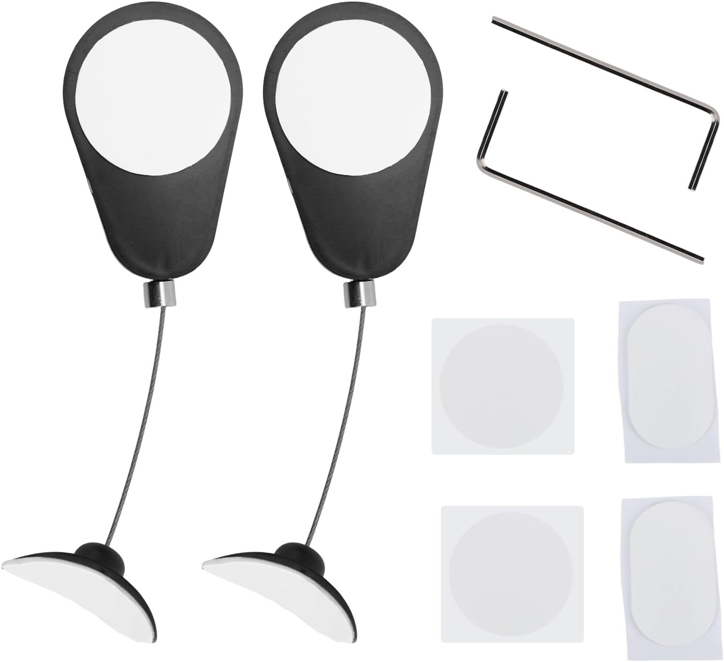 2Pcs Retractable Remote Control Tether Locks, Premium Durable Retractable TV Remote Control Lanyard Tether with 2 Wrenches for Home Office Use image number 6