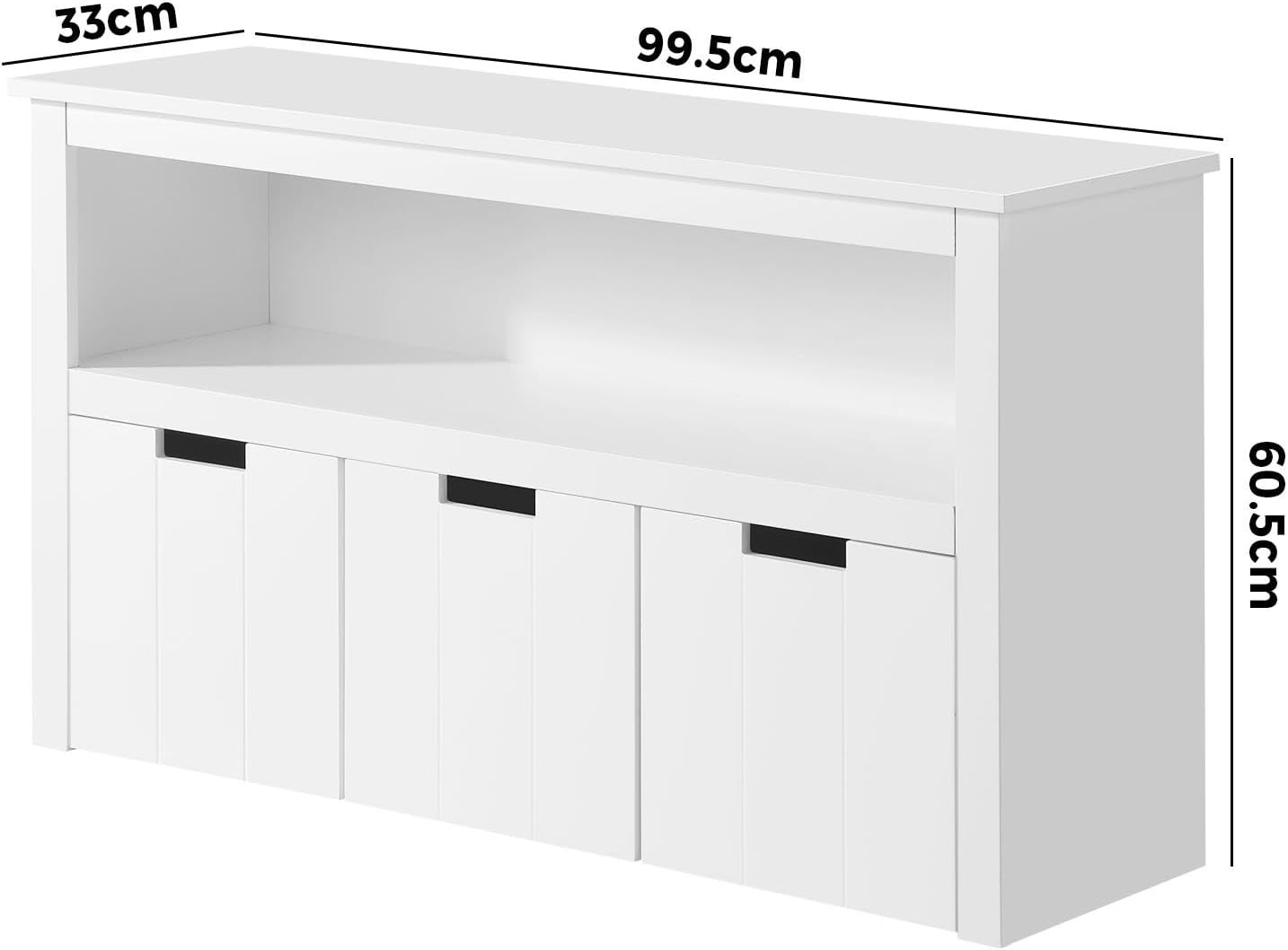 Oikiture Kid Toy Storage Box with Portable Storage Box Wooden Tallboy Cabinet - Wood image number 5