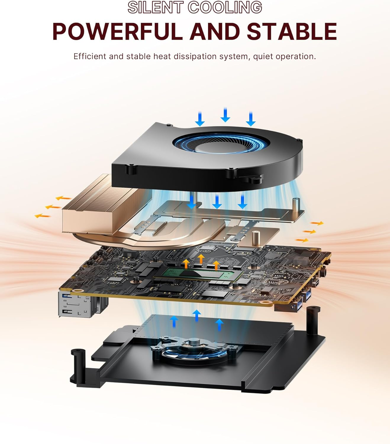 Mini PC N4 AMD Ryzen 9 6900HX (Up to 4.9Ghz, 8C/16T) Mini Computer LPDDR5 6400Mhz 32GB RAM 1TB M.2 Pcie4.0 SSD, PC Windows 11 Pro | Dual RJ45 LAN | HDMI & DP & USB-C | 4K 60Hz | Wifi 6E image number 3