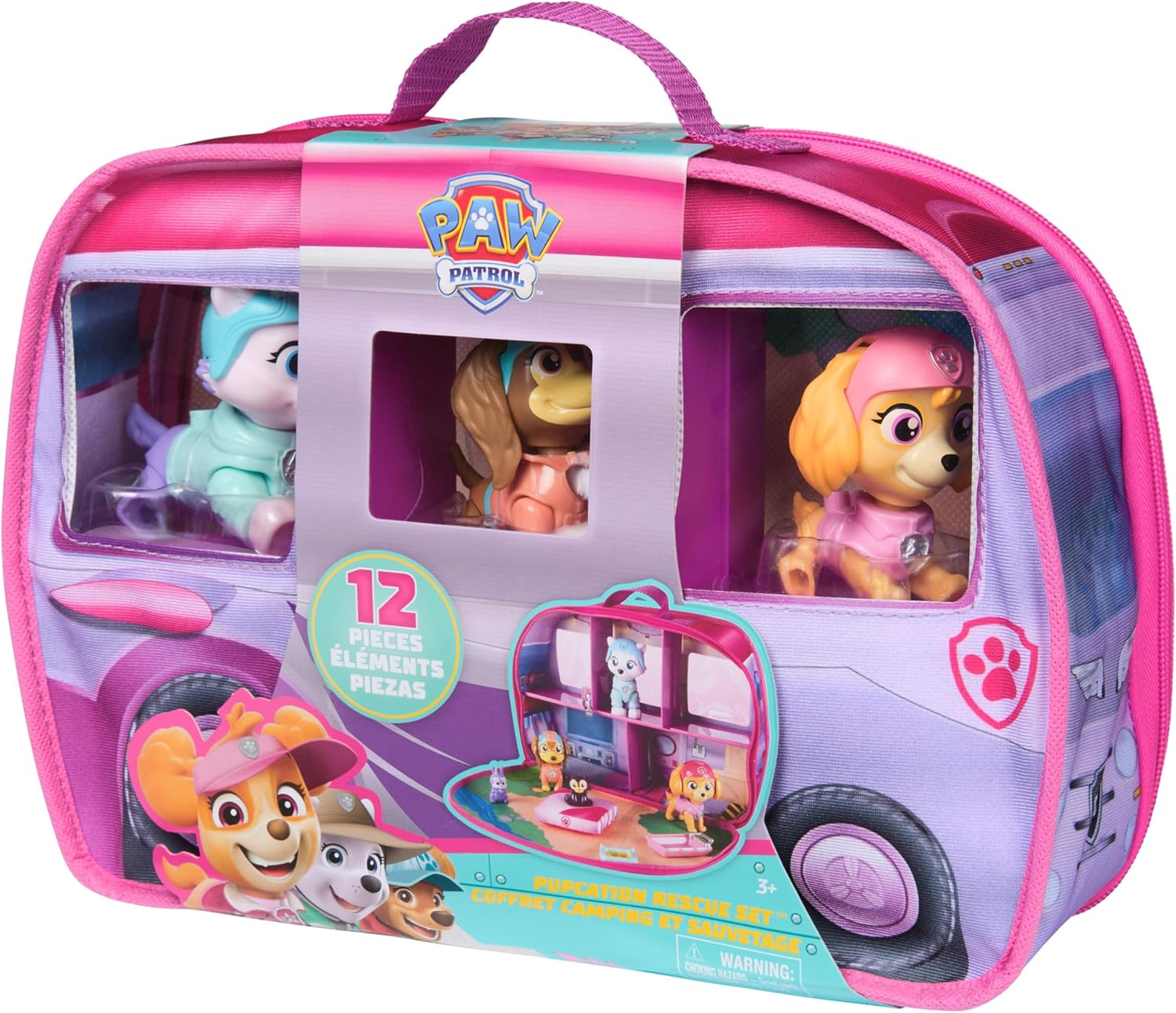 PAW Patrol Skye'S World Pupcation Rescue Set with Skye, Everest and Liberty Bobble Head Toy Figures and Campervan, Kids Toys for Boys and Girls Ages 3 and Up image number 2