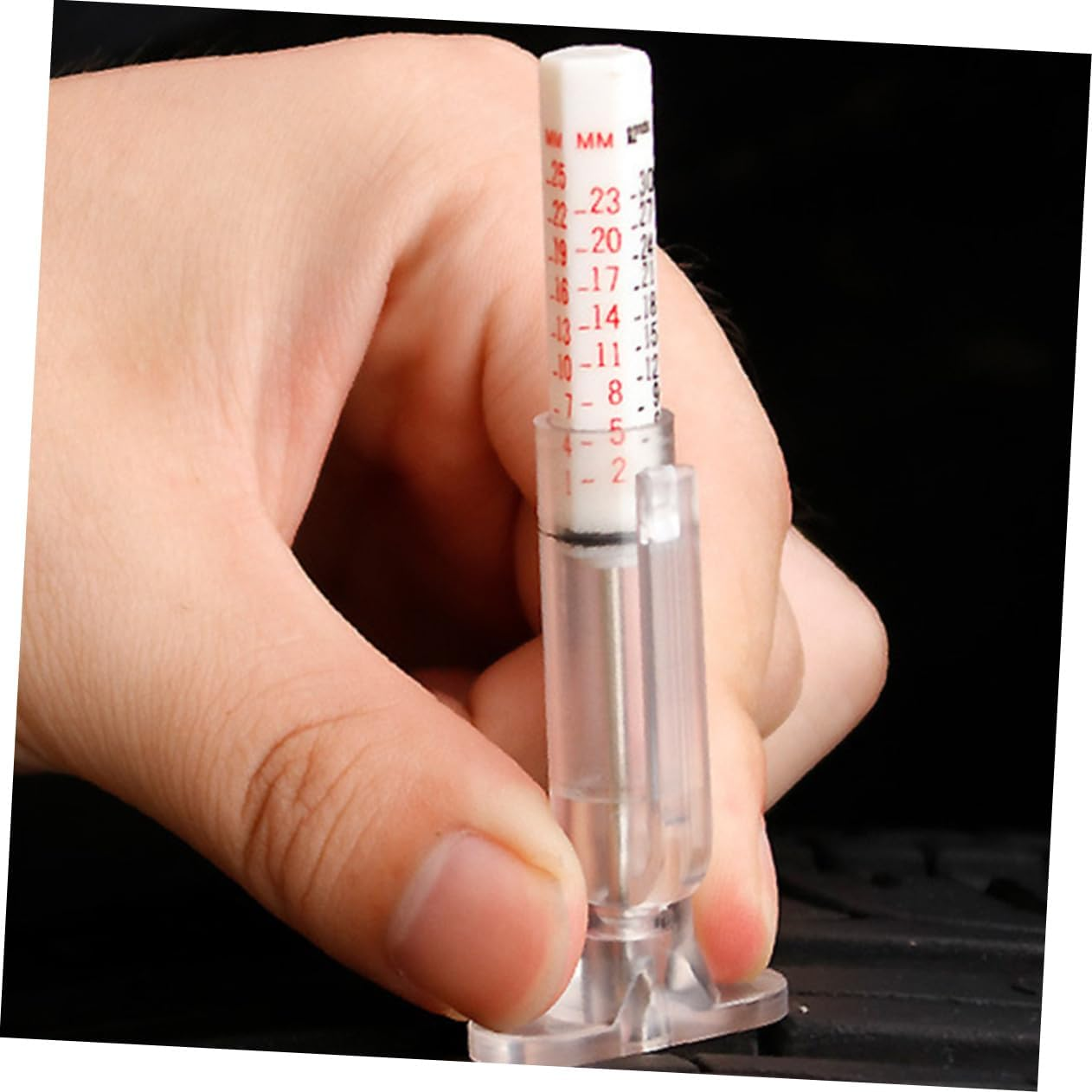 TINEASUR Tire Depth Gauge Tool Tread Depth Gauge for Cars Trucks Motorcycles Automotive Replacement image number 2