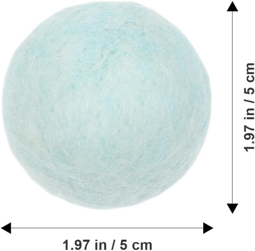 Operitacx Pack of 4 Wool Felt Ball Dog Toys - Interactive Chew Ball for Dogs, Stuffed Toy Ball for Puppies, Plush Ball for Indoor and Outdoor Games, Pet Activity image number 1