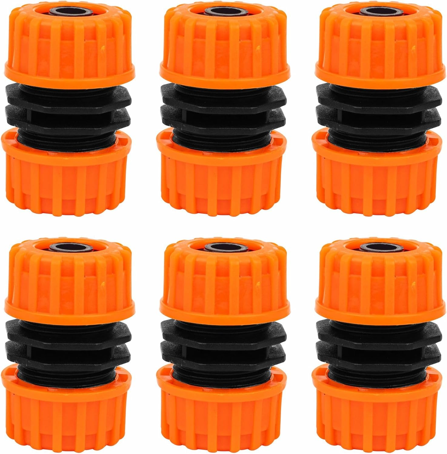 Brass Garden Hose Tap Connector,2Pcs 1/2 Inch Brass Male Threaded Tap Connector for Hose Pipe,1Pcs 1/2 Inch&3/4 Inch 2-In-1 Female Threaded Faucet Adapter Hosepipe Fittings - 12Pack image number 2