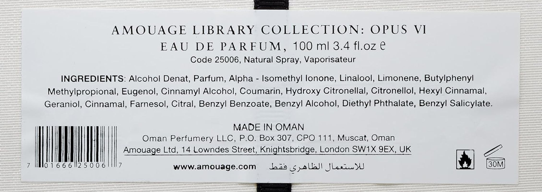 Amouage Library Collection OPUS VI EDP 100Ml image number 2