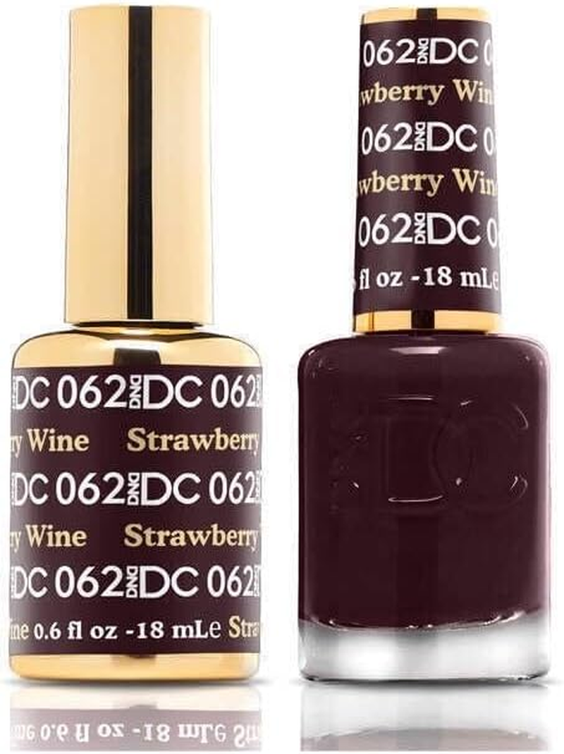 DND 062 Strawberry Wine DC Duo Set Soak off Gel & Matching Nail Polish