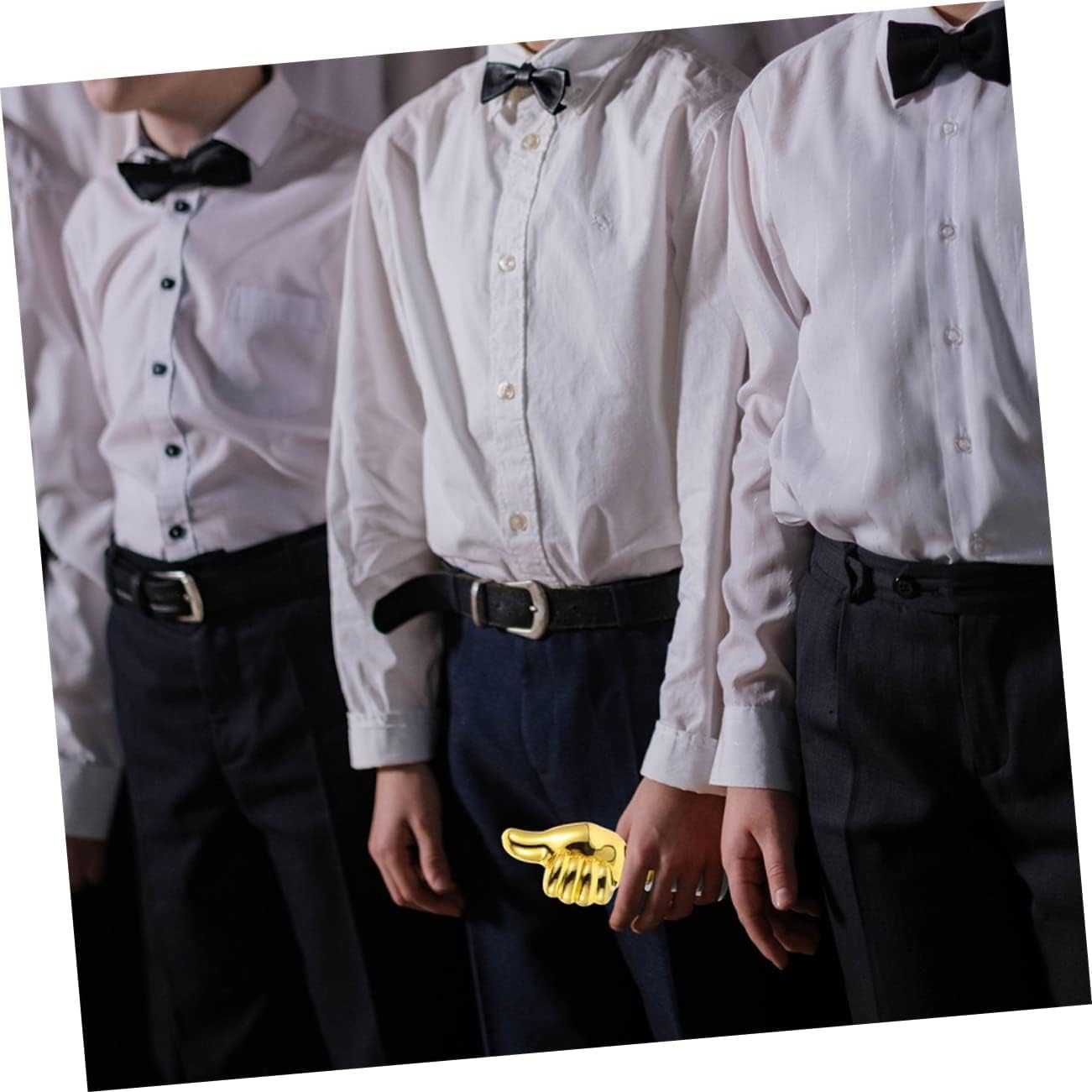 High Thumbs up Award Trophies with Base, Plastic Small Gold Trophy, Funny Trophies for Employee Coworker Teachers Volunteer Nurse image number 1