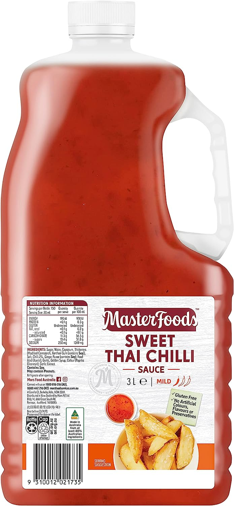Masterfoods Thai Sweet Chilli Mild Sauce 3 Litre image number 1