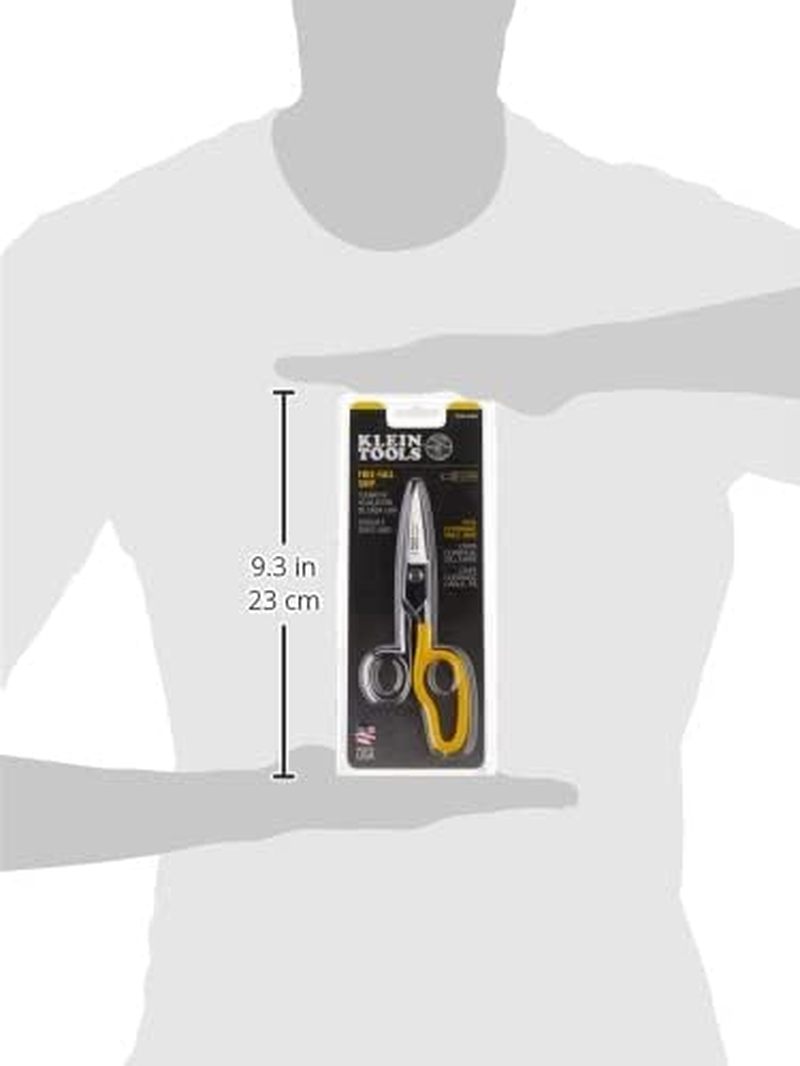Klein Tools 21010-6-SEN Free-Fall Snip, Scraper, File, Serrated Blades, Made in USA image number 5