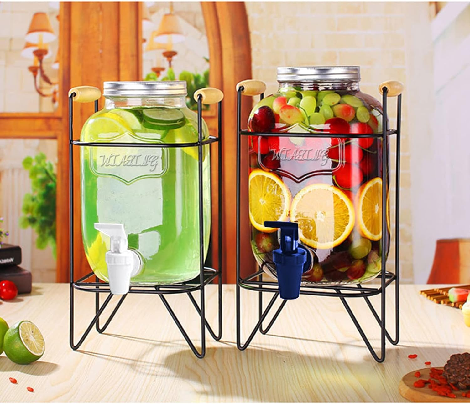 4 Pack 3/4Plastic Faucet,Replacement Cooler Faucet Water Bottle Jug Reusable Spigot Spout, BPA Free Dispenser Tap Set, Water Crock Valve Gravity Water Spigot (3/4" External Thread) image number 1