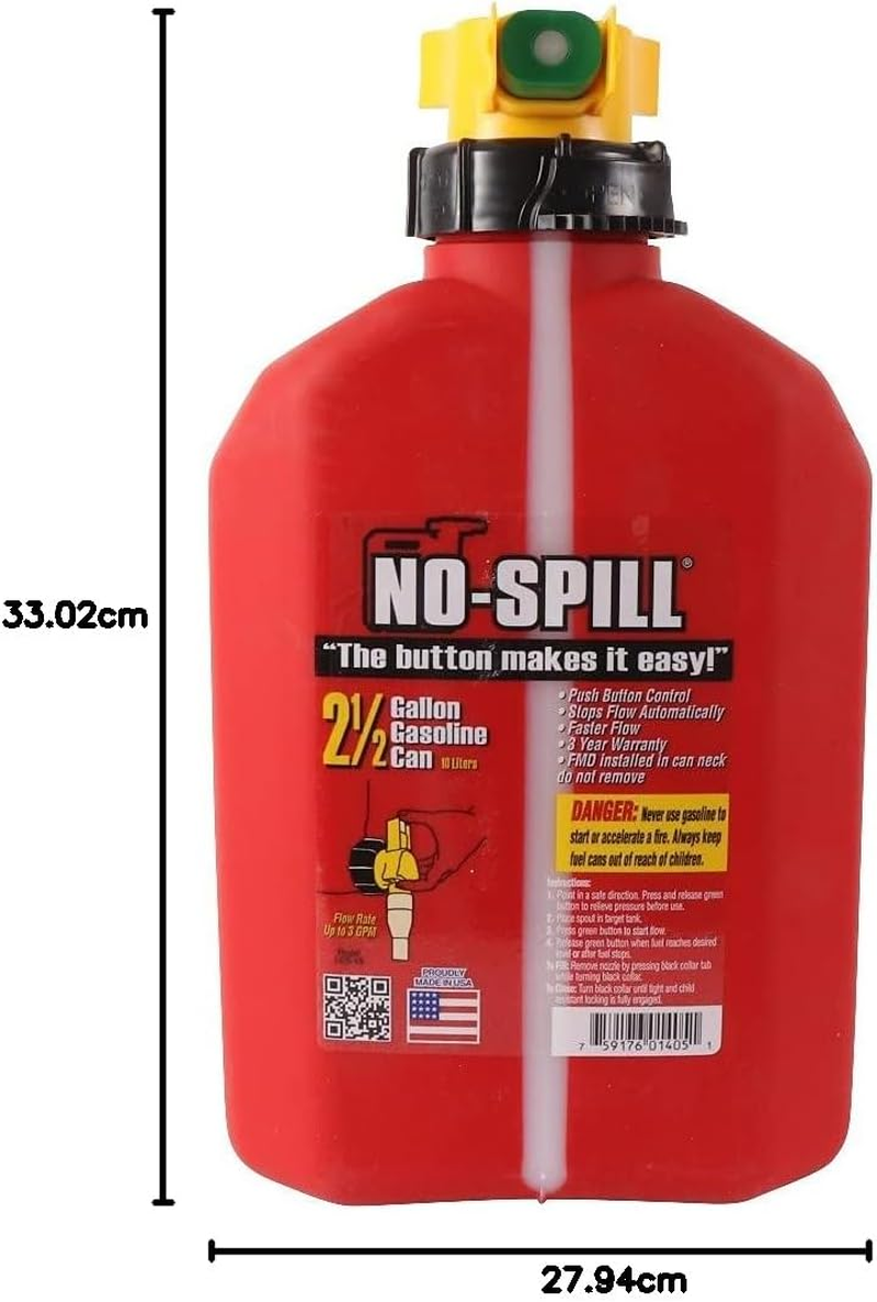 No-Spill 1405 2-1/2-Gallon Poly Gas Can image number 1