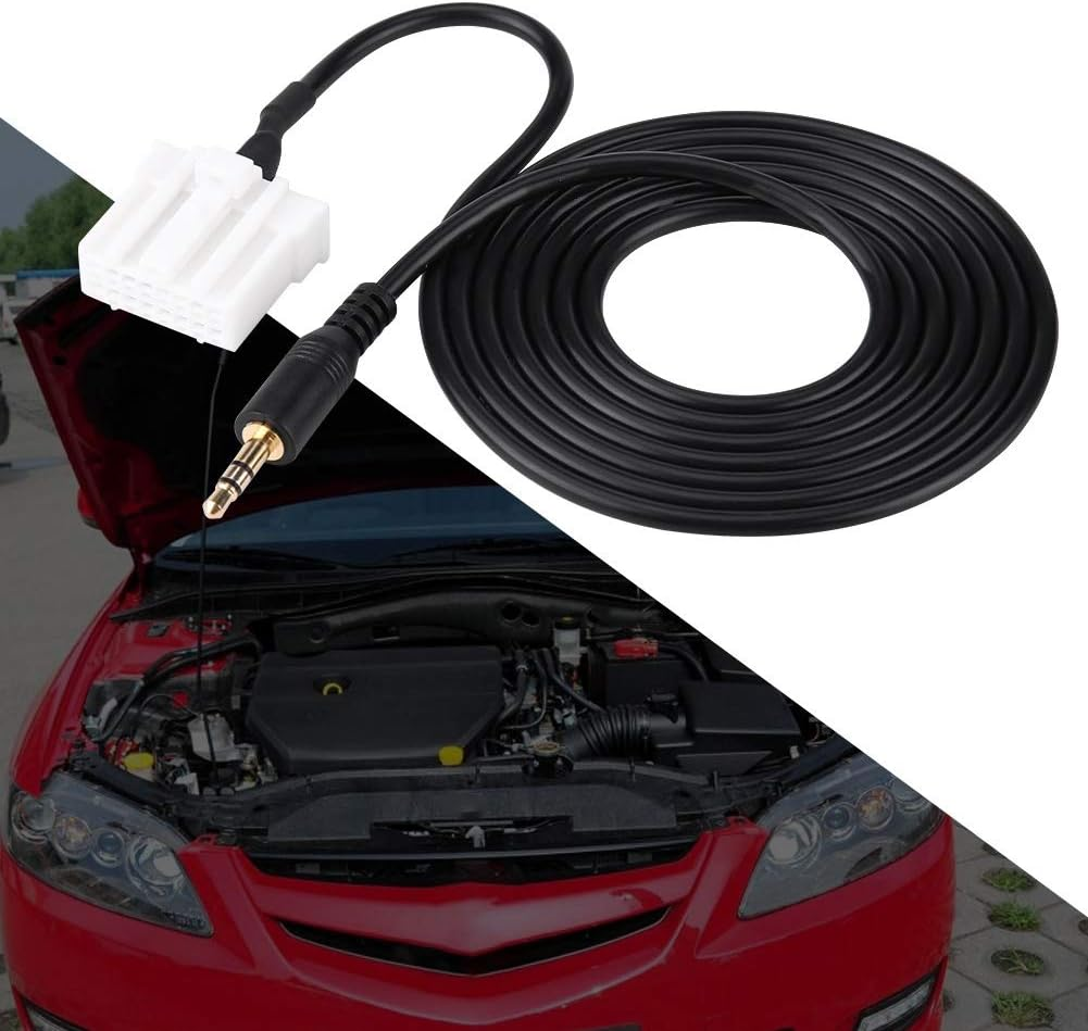 Car Audio Aux Cable Adapter, 3.5Mm Jack CD Interface for Mazda 2 3 5 6 M3 M6 MX5 RX8 2006-2013 image number 2