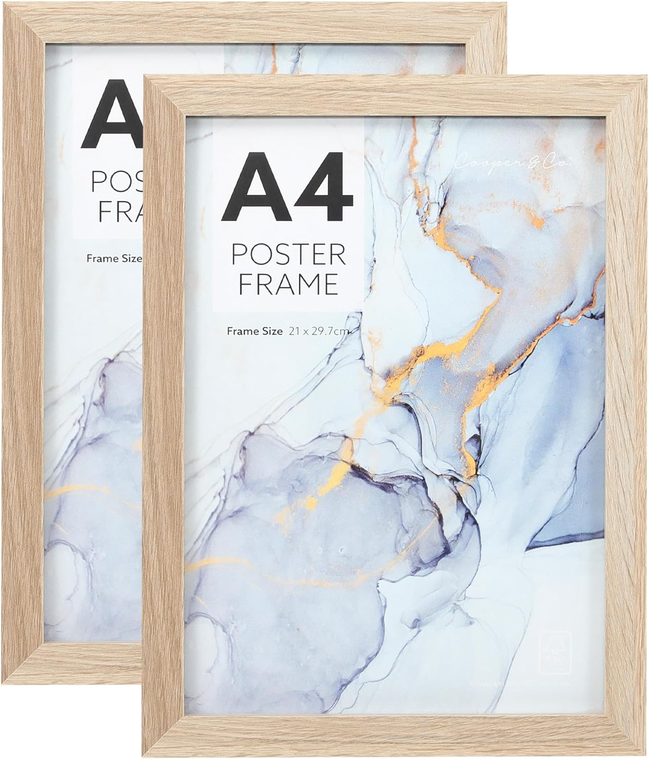 Cooper & Co. Set of 2 A4 Natural Poster Photo Frames image number 5