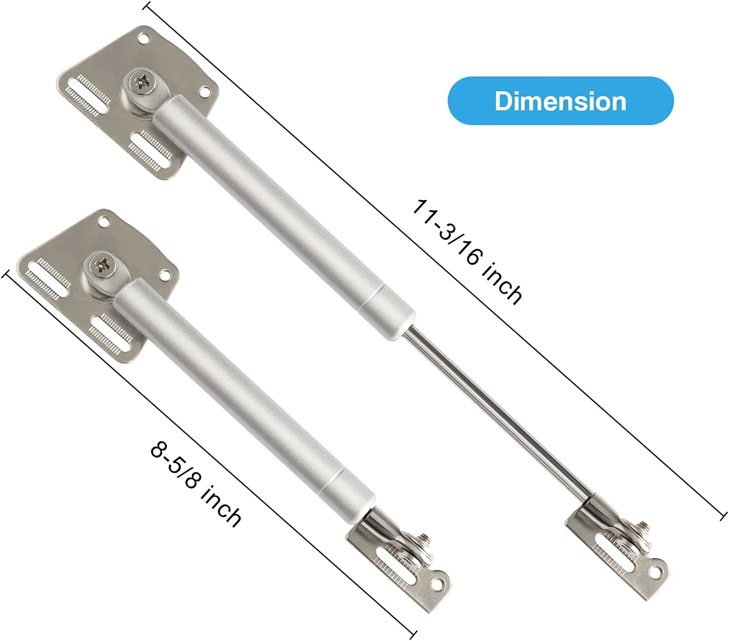 Douper 100N/22Lb Gas Spring Hinge Slow down Drop Leaf of Cabinets Desks Slowly Open Drop Leaf Pack of 2 image number 1