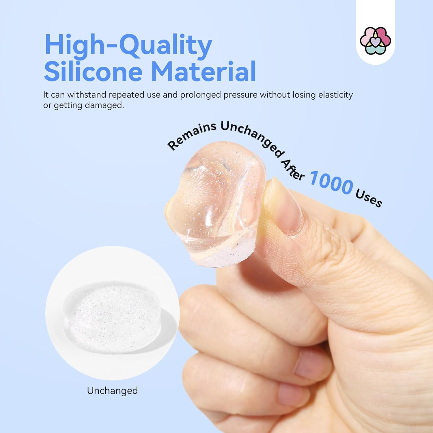 SAVILAND French Tip Nail Stamp - 7PCS Colorful Glitter Nail Stamp and Replaceable Silicone Stamper Head Nail Scrapers French Tip Nail Tool Kit for Beginner DIY Nail Art Design Home Salon image number 3