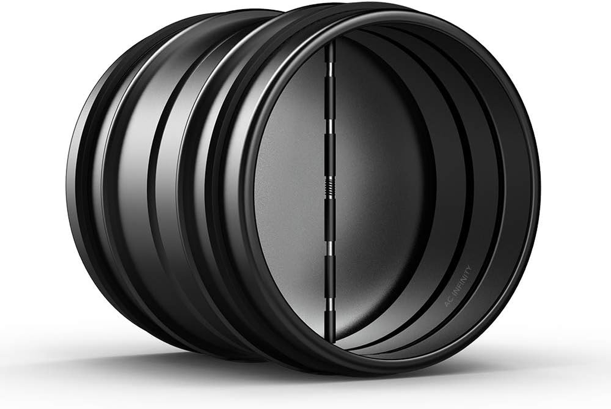 AC Infinity 4" Backdraft Damper, One-Way Airflow Ducting Insert with Spring-Loaded Folding Blades for 4&rdquo; Ducting in Range Hoods and Bathrooms Fans image number 1