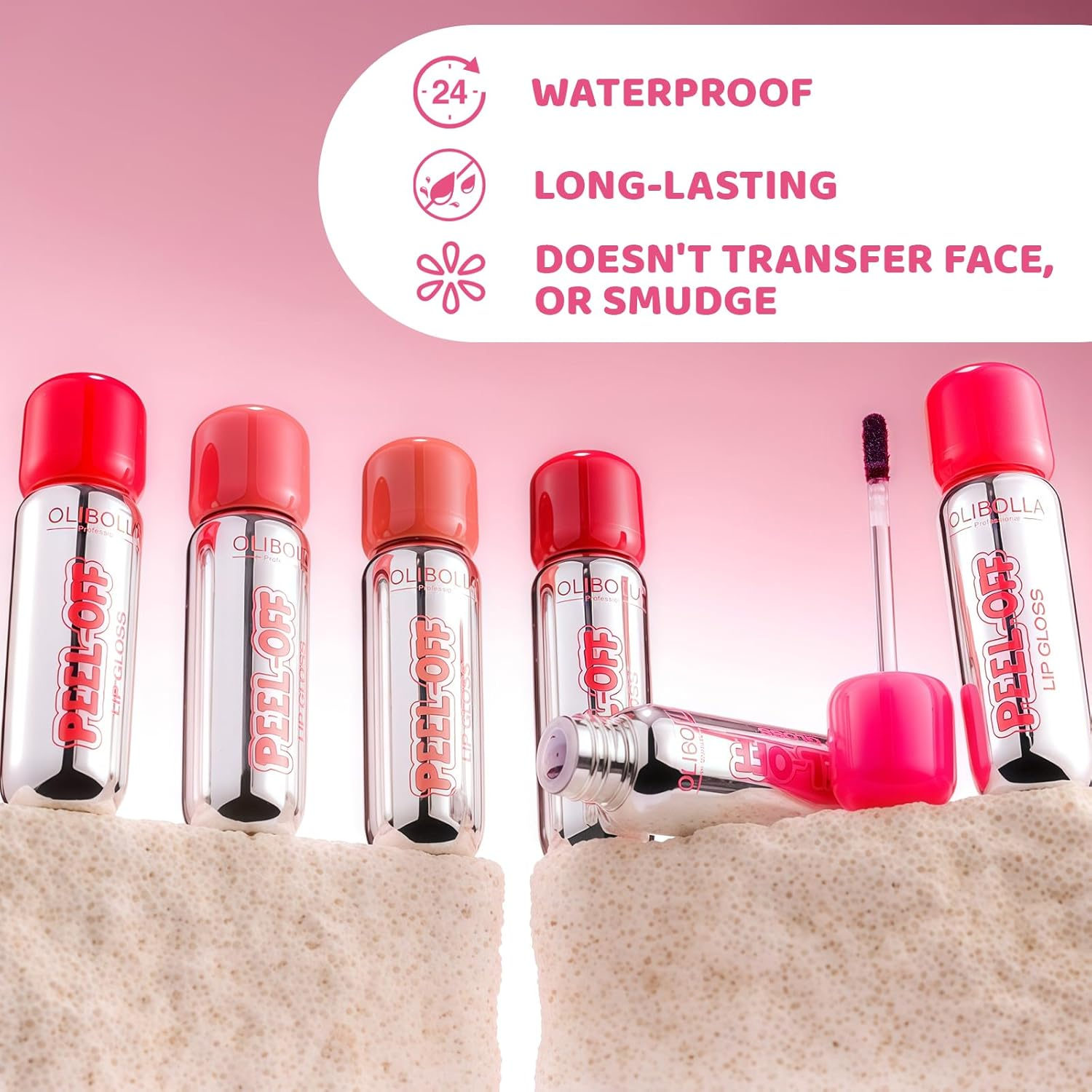 YBUETE Peel off Lip Liner Stain, Long Lasting Waterproof Peel off Tattoo, Quick Wipe off Peel off Lip Gloss, Highly Pigmented Matte Finish Lip Stain, on All Day Non-Stick Cup Magic Lip Color Tint - 02 image number 5