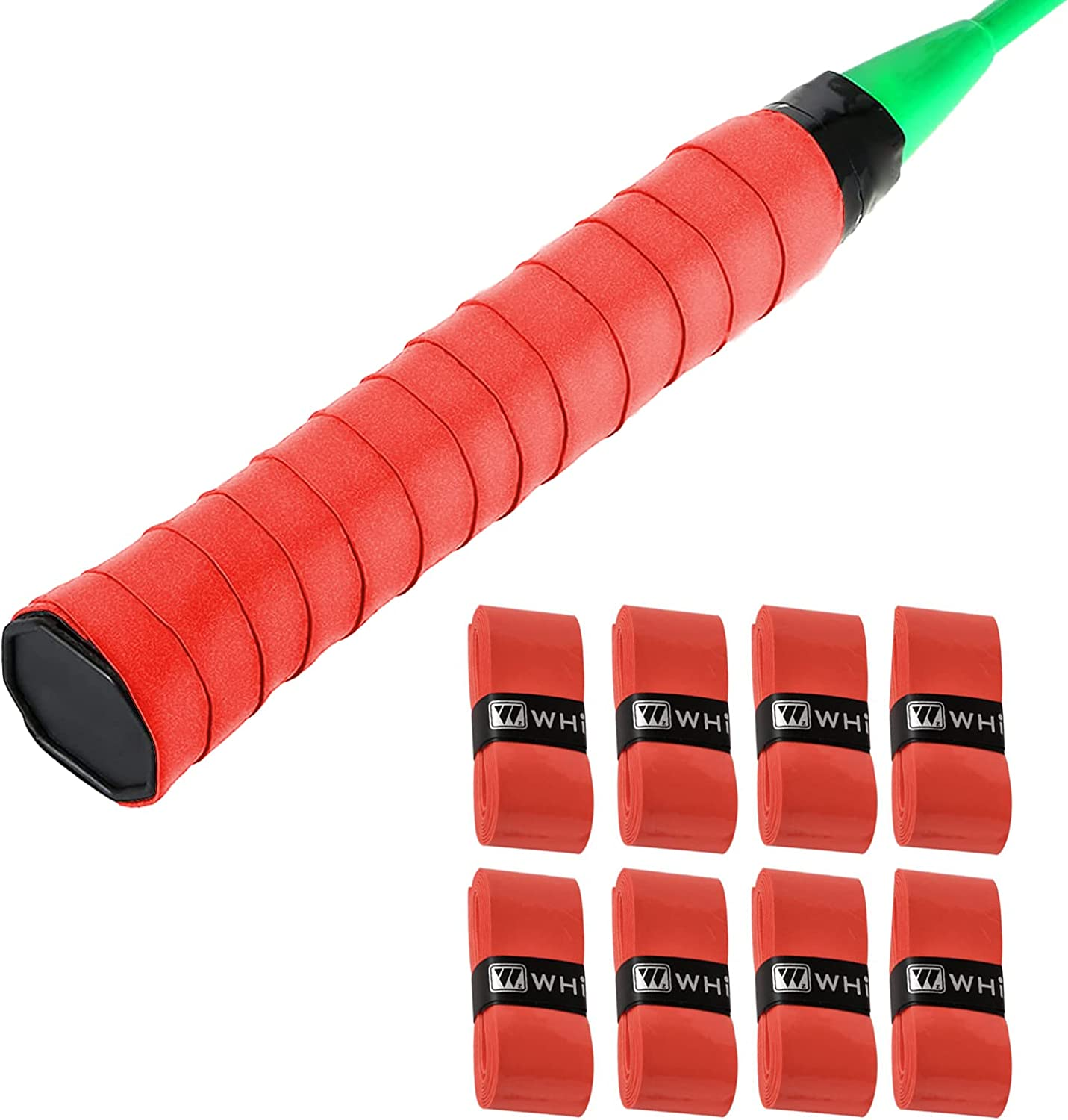 8Pcs Tennis Racket Grip Tape Outdoor Tape Handle Antiskid Badminton Accessories Racquet Band Grips Protector - Multicolor image number 2