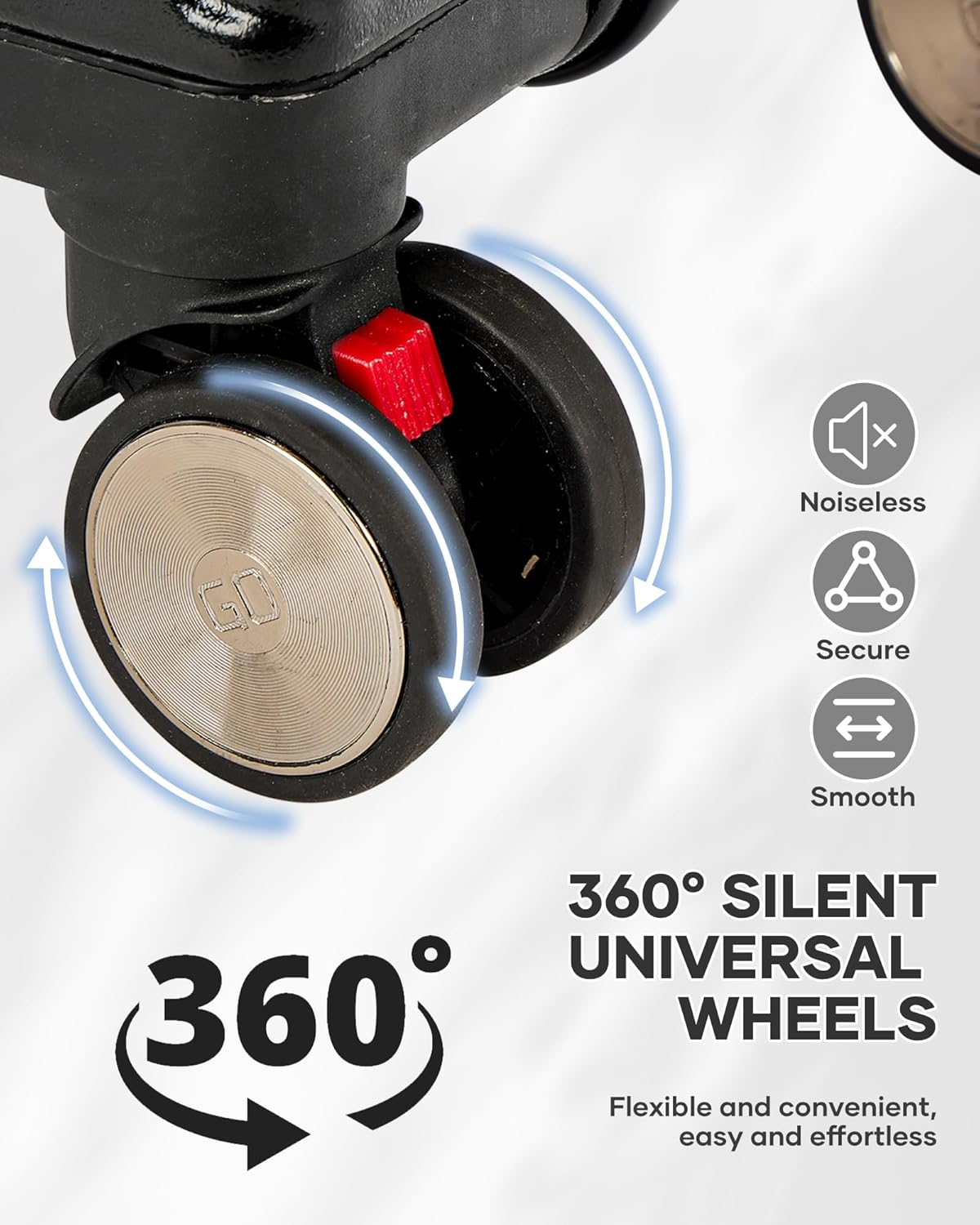 WEPOET Suitcase Luggage, Black(With Air Pump), 37.5Cm*23Cm*57Cm image number 2