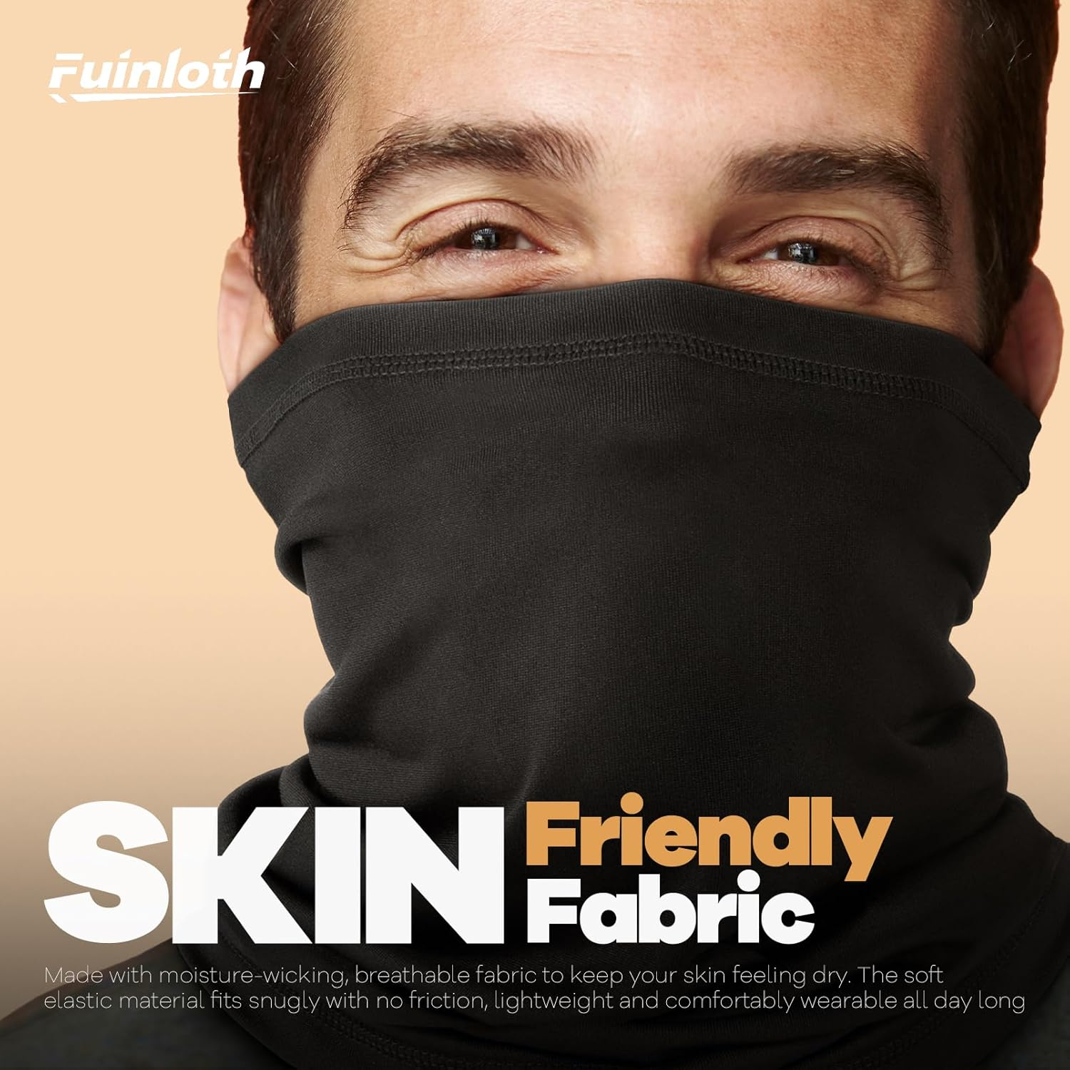 Fuinloth Neck Gaiter, Face Mask Bandana Fishing Cooling Sun Protection Scarf for Men Women - 2 Whites image number 3