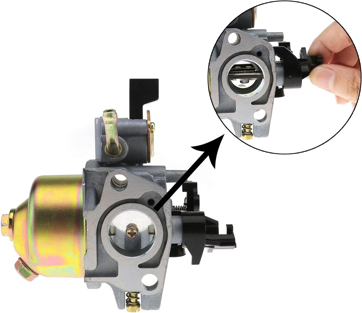 SING F LTD Carburetor Carb for Honda HR194 HR195 HR214 HR216 GXV160 GXV120 Lawnmower Engine image number 2