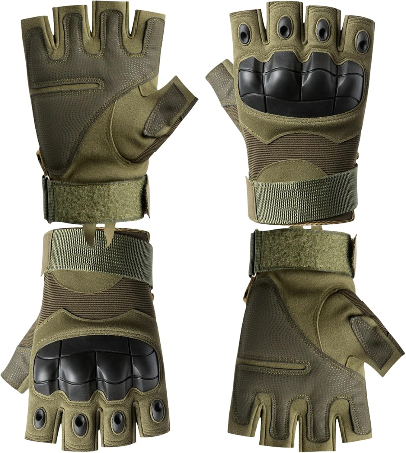 Cubeplug Mens Breathable Padded Fingerless Motorcycle Gloves Half Finger Gloves for Cycling Hiking Climbing Outdoor Sports