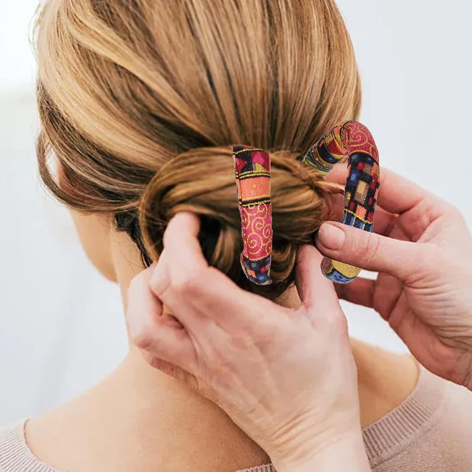 Spiral Lock Hair Band, 63 Cm Hair Scrunchie, Spiral Fabric Dreadlock, Bendable Dreadlock Hair Scrunchie, Ponytail Holder for Women and Men, Long Dreads, Thick Curly Hair Holder (Style 1)