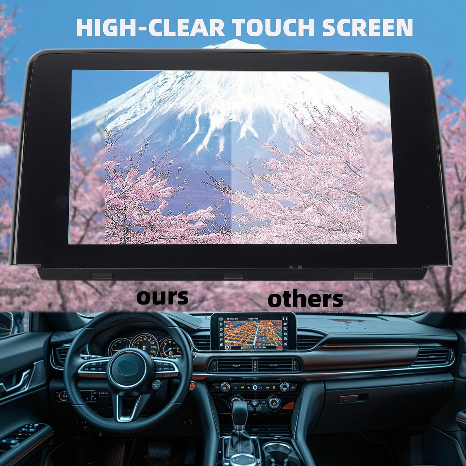 Dasbecan Uconnect 8" Touch Screen Glass Digitizer Navigation Radio Compatible with Mazda CX-9 2016-2018 Replaces# Tk48-611J0,Tk49-611Ja,Tk49-61-1J0A,Tk49-611J0-B image number 6