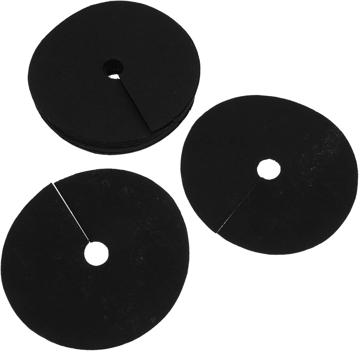 Kisangel 20Pcs round Grass Fabrics Non-Woven Cloth Weed Control Cloth Tree Ring Control Ring for Gardening Ground Protector Outdoor Cover image number 3