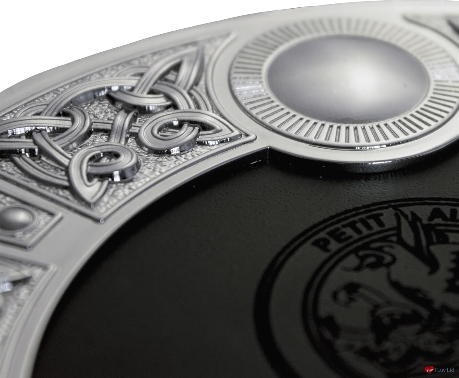 Ingram Dress Sporran 3 Tassels Studded Targe Celtic Arch Scottish Clan Name Crest image number 3