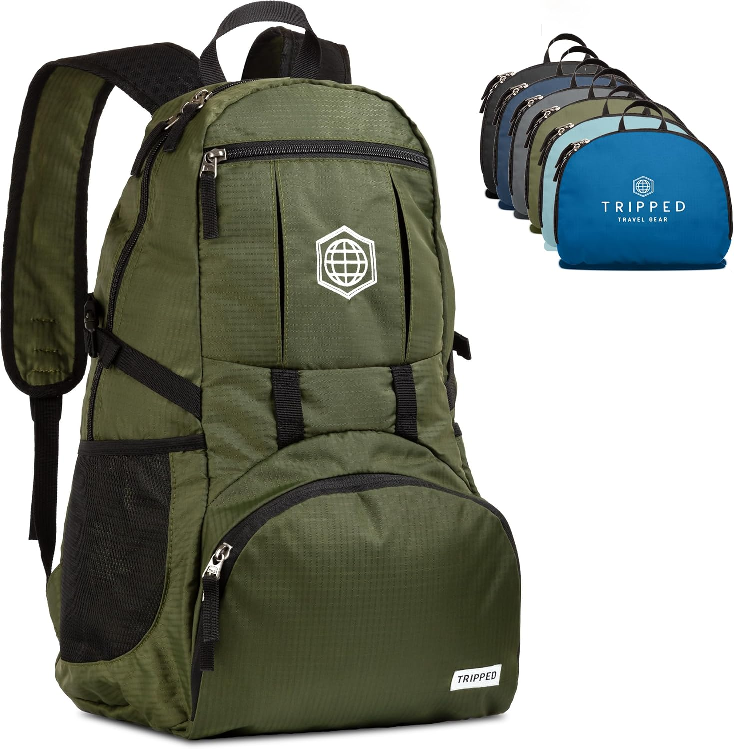 Travel Backpack- Packable Lightweight Daypack for Hiking, Gym, and Airplane - Deep Blue Sea image number 5