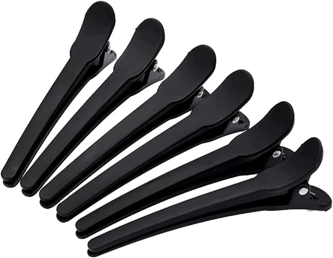 Set of 6 Combi Clips Hair Clips Hair Clips Hair Clip Section Clips Combi Plastic Black
