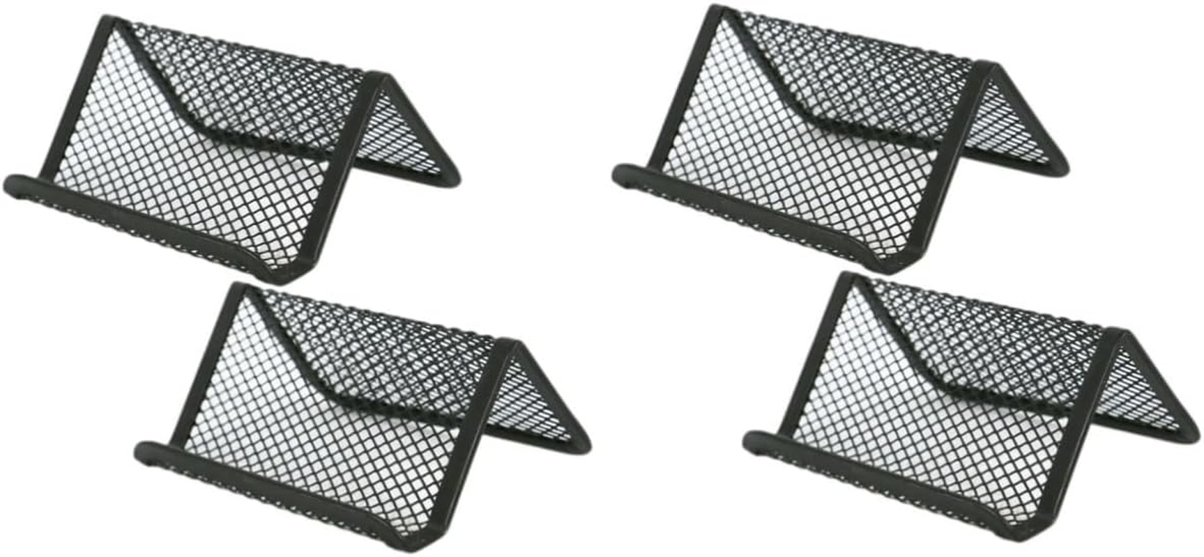 Ciieeo 4Pcs Portable Display Stand Metal Mesh Office Shelf Desk Storage for Accessories for Business Cards Holder and Pen Holder Desk in Home Office image number 3