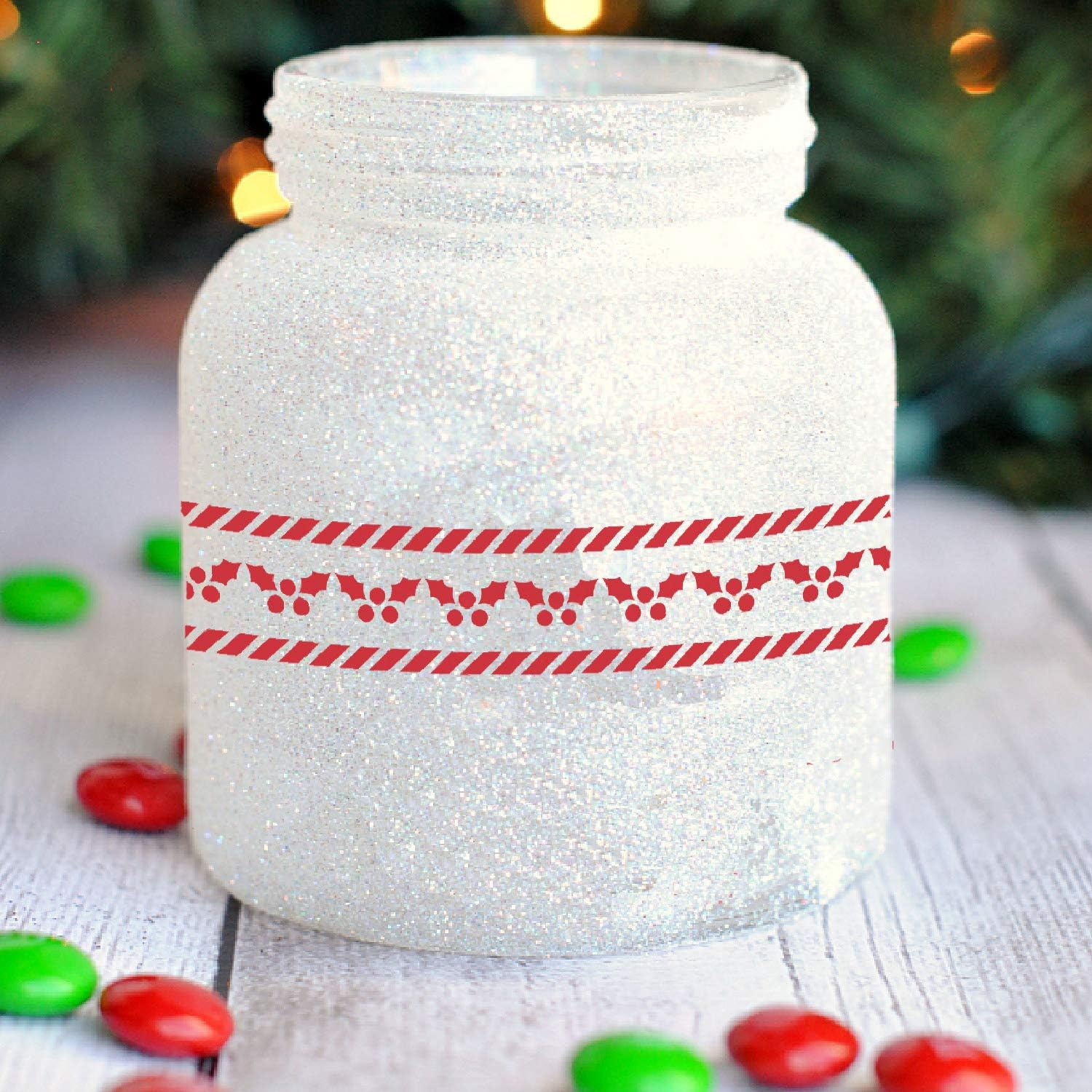 Craftreat Christmas Decorations Stencils for Painting on Canvas, Wall Art, Journal Notebook, Furniture & Room Decor - Reusable 6X6 Christmas Borders Stencil - Christmas Decor Stencil for Wall Decor image number 2