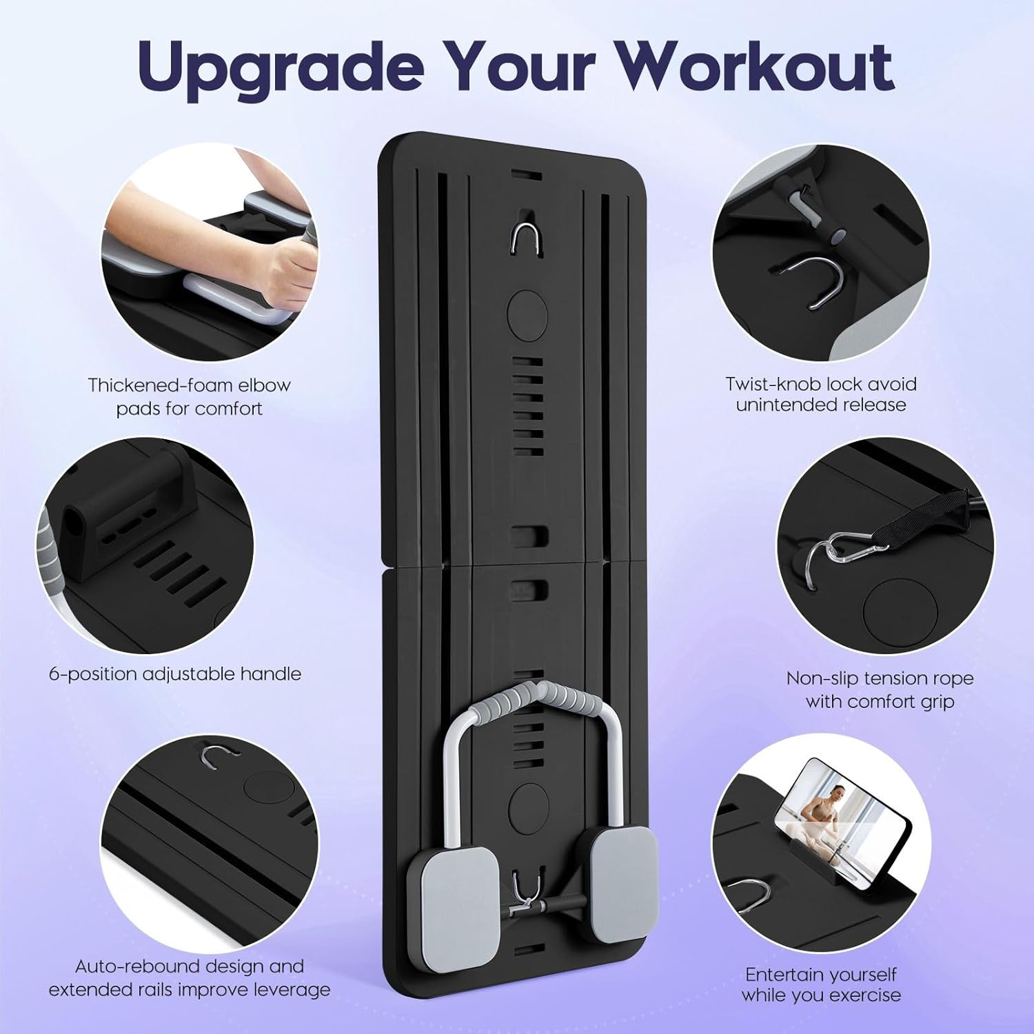 GENKI Pilates Board - Pilates Reformer Set, Portable and Foldable Pilates Board for Home Workout, Reformer Abdominal Ab Core Trainer Machine for Women, Pilates Reformer Machine for Home Exercise image number 3