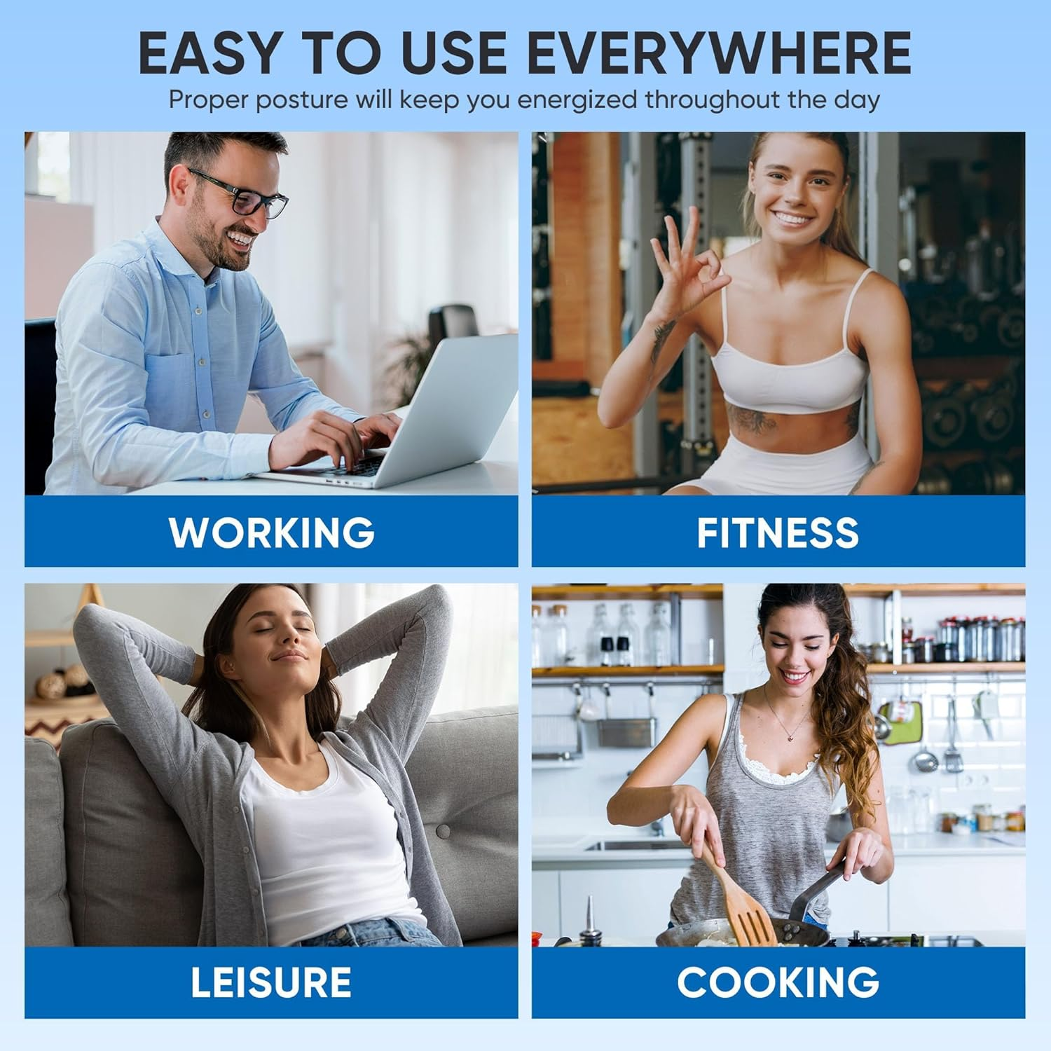 Posture Corrector for Women,Adjustable Shoulder Posture Brace for Upper and Lower Back Pain Relief, Back Straightener Posture, Back Support Hunchback Corrector Pink (Medium) image number 2