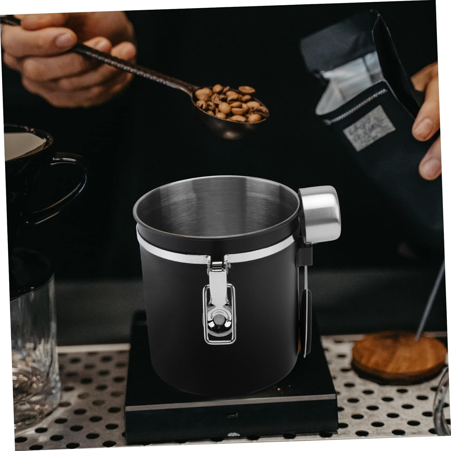 CIYODO Coffee Bean Storage Jar Sealed Canister Food Storage Container for Home Airtight Lid for Coffee Beans image number 1