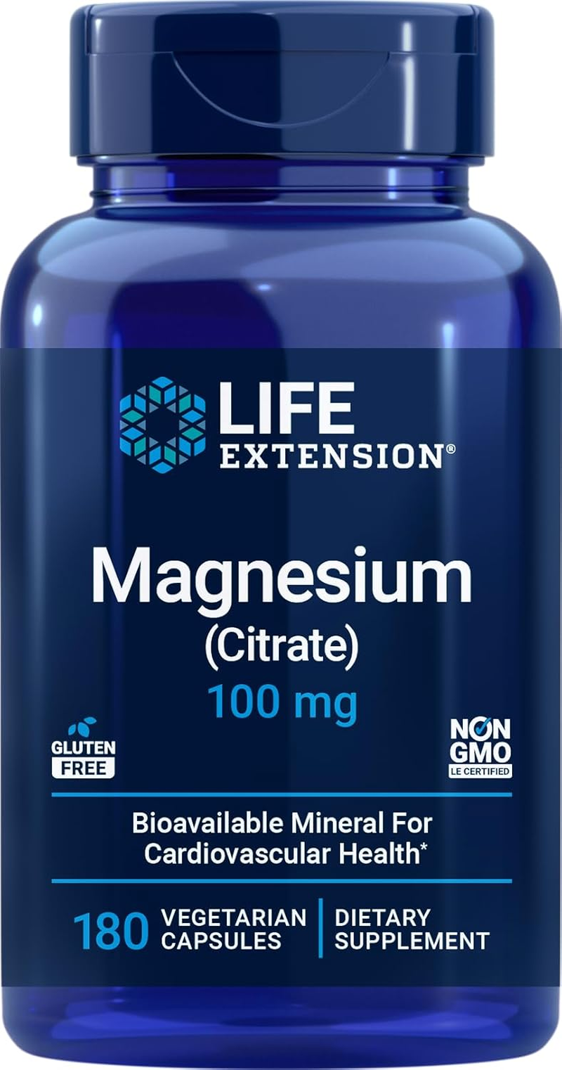 Life Extension Magnesium (Citrate) 100 Mg, 180 Veg Caps - Mag Supplement image number 1