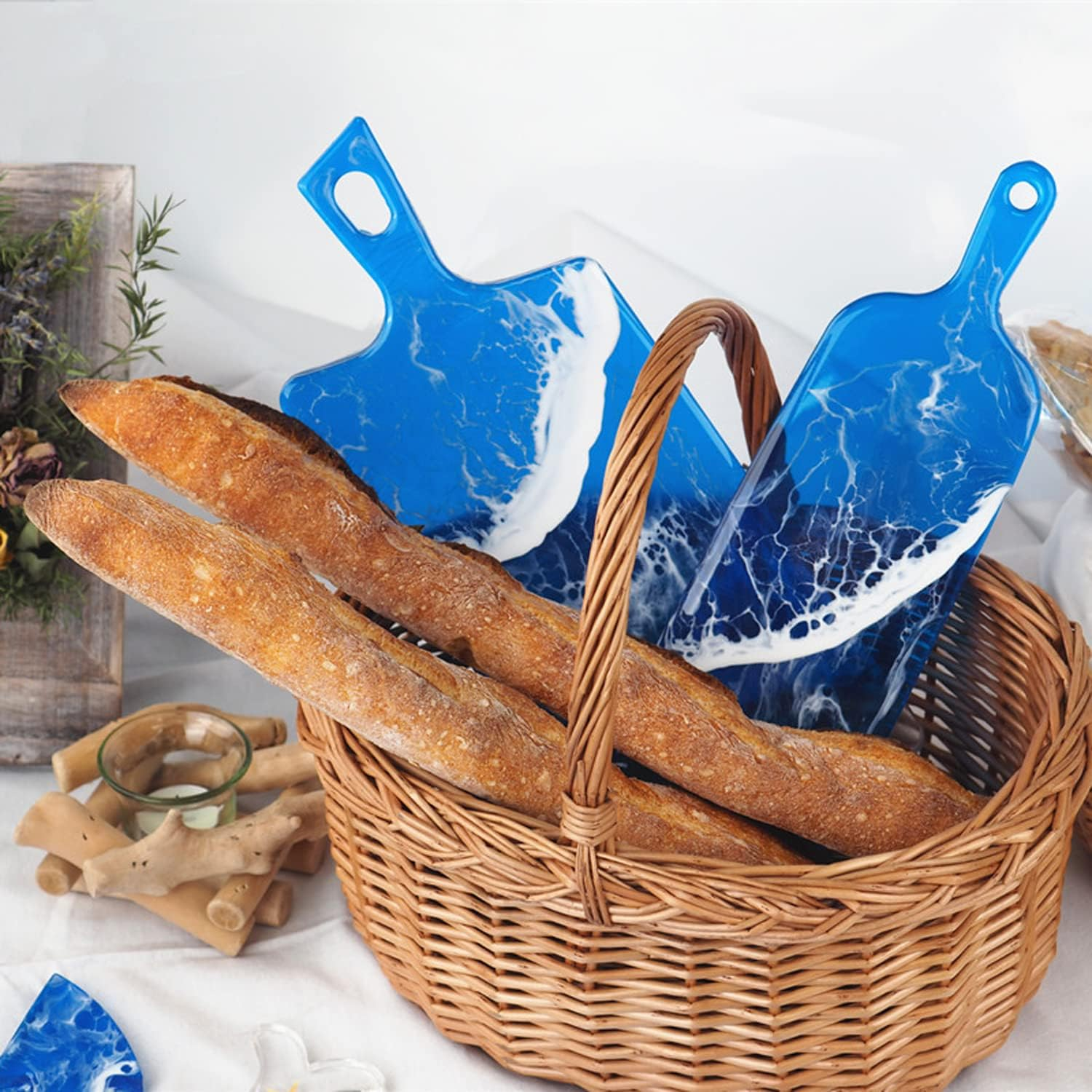 Silicone Resin Casting Mold Epoxy Fruit Tray Plate with Handle Mould Food Serving Board Mould Craft Tool DIY (Wide) image number 6