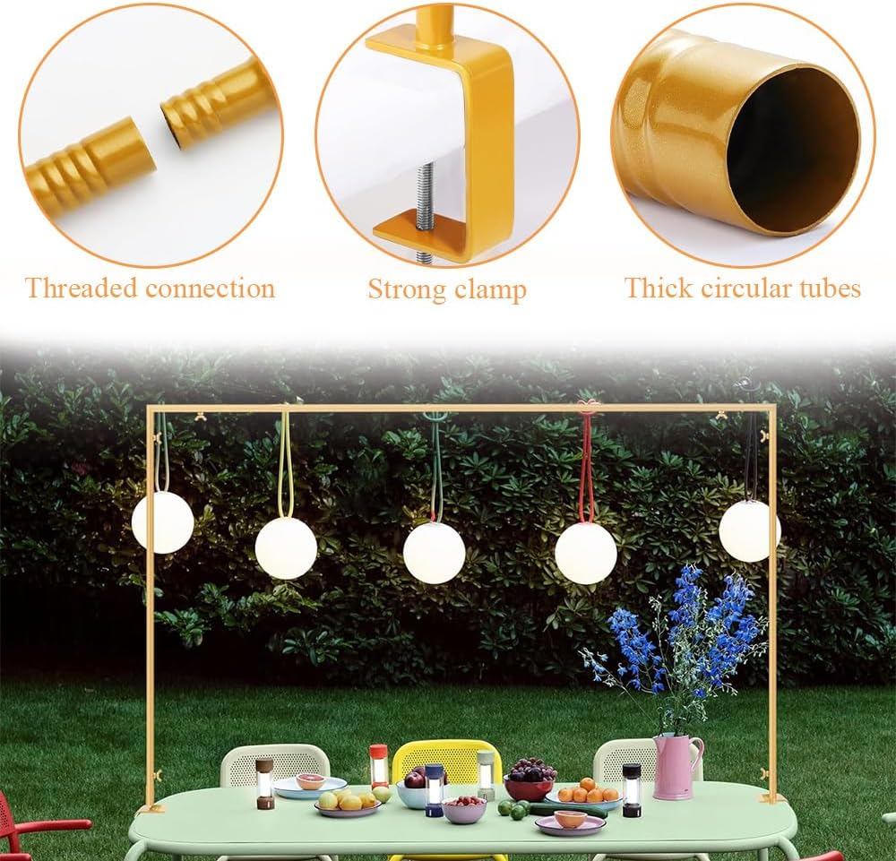 Table Pole Stand,Adjustable Tabletop Stands,Balloon Decor Frame, Metal Decorating Hanging Rod ,Wedding Decoration Frame,Party Backdrop Holder, for Wedding, Birthday, Anniversary Decoration image number 2