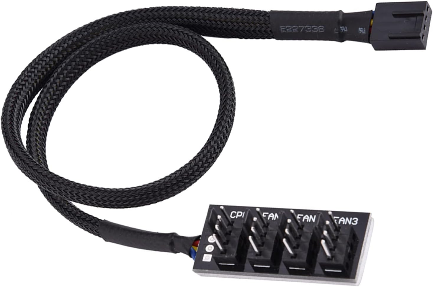 4 Ports PWM Fan Hub Splitter, 4 Way Fans Power Extension Cables CPU Multi Splitter Connector Supply Cable Adapter Compatible with Cooler Case Desktop PC ATX Computer Four or Three Pin image number 3