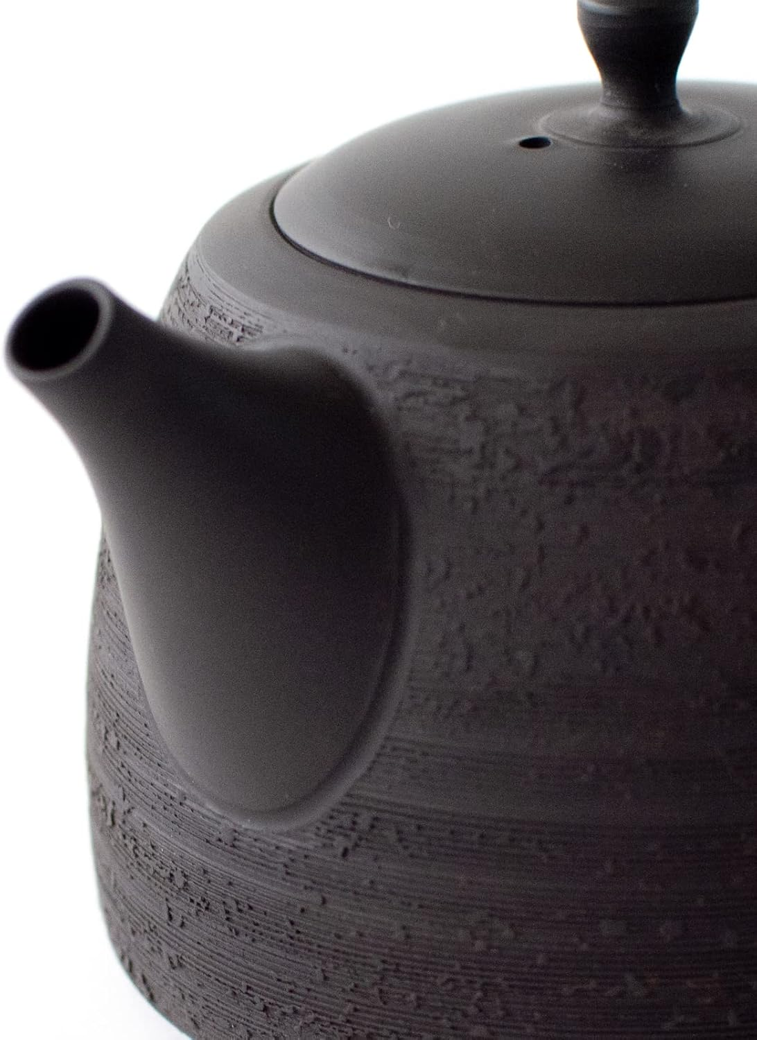 Tokoname Ware 266288 Tamako Kiln Teapot, Ceramesh, Black Pine Skin Pattern, Ceramic Tea Strainer, Approx. 9.8 Fl Oz (290 Ml), Made in Japan image number 3
