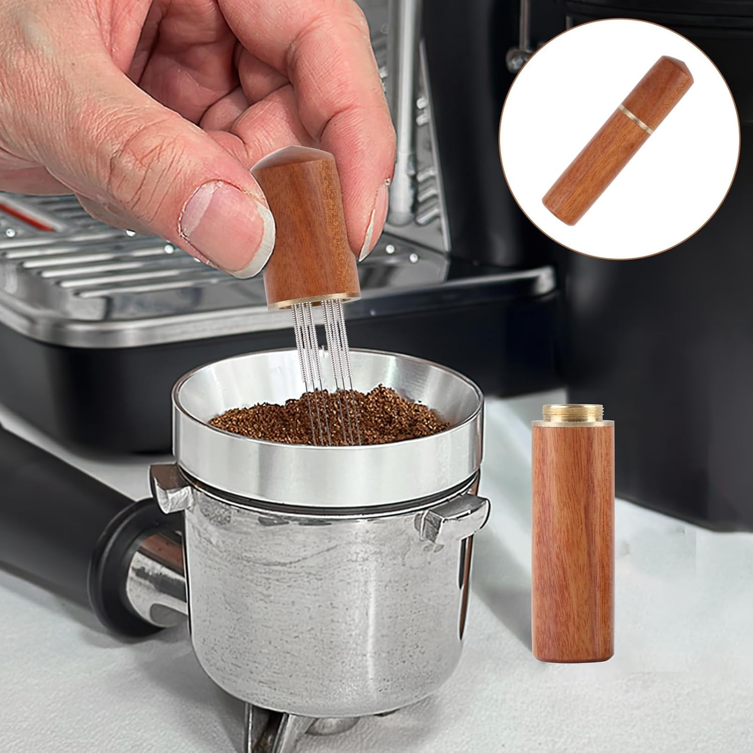 Upgraded 6-Needle WDT Tool, 0.4Mm Coffee Stirrer & Distributor with Stand, Barista-Grade Espresso Accessory for Even Extraction, Essential Coffee Machine Accessory for Barista, Cafes, Gift image number 3