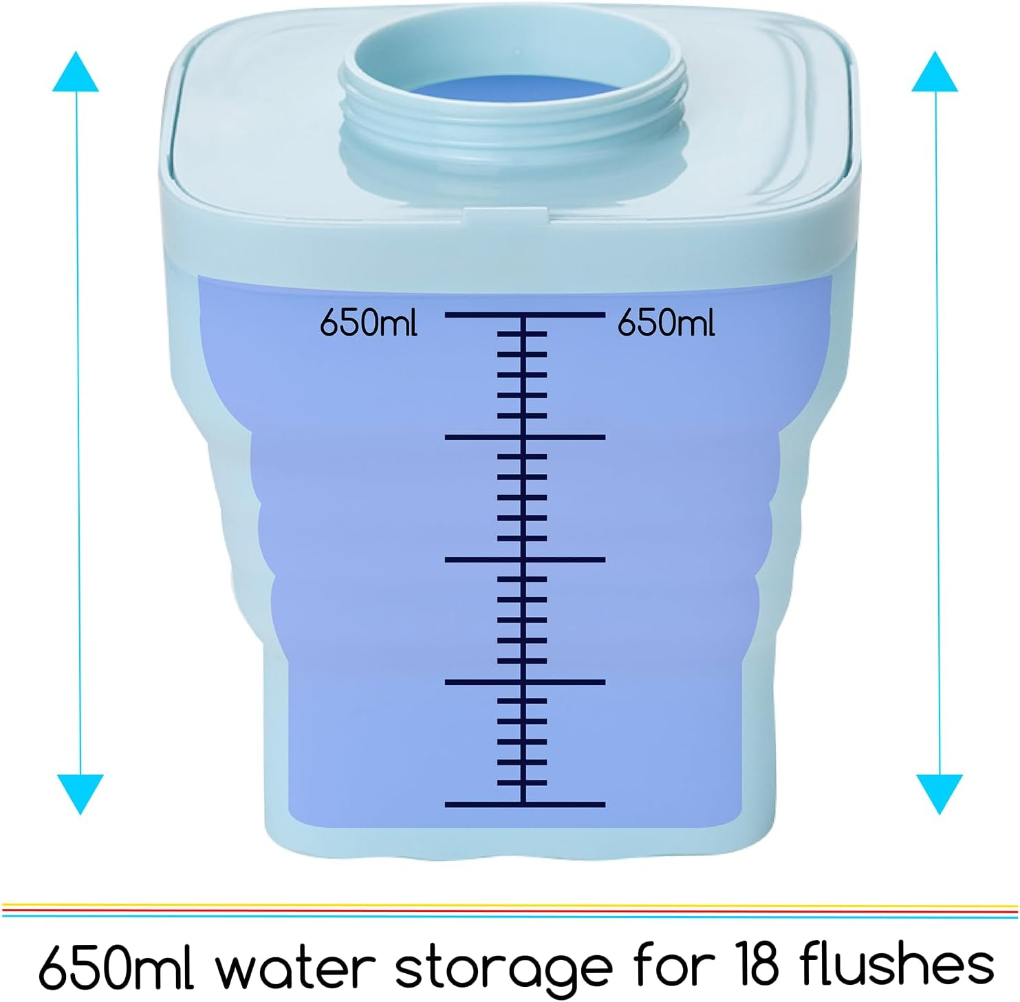 MEEDEN Portable Paint Brush Cleaner: Paintbrush Rinser with 5-Slot Silicone Brush Holder - Brush Washer for Acrylic Watercolor & Water-Based Paints, Blue - White image number 3