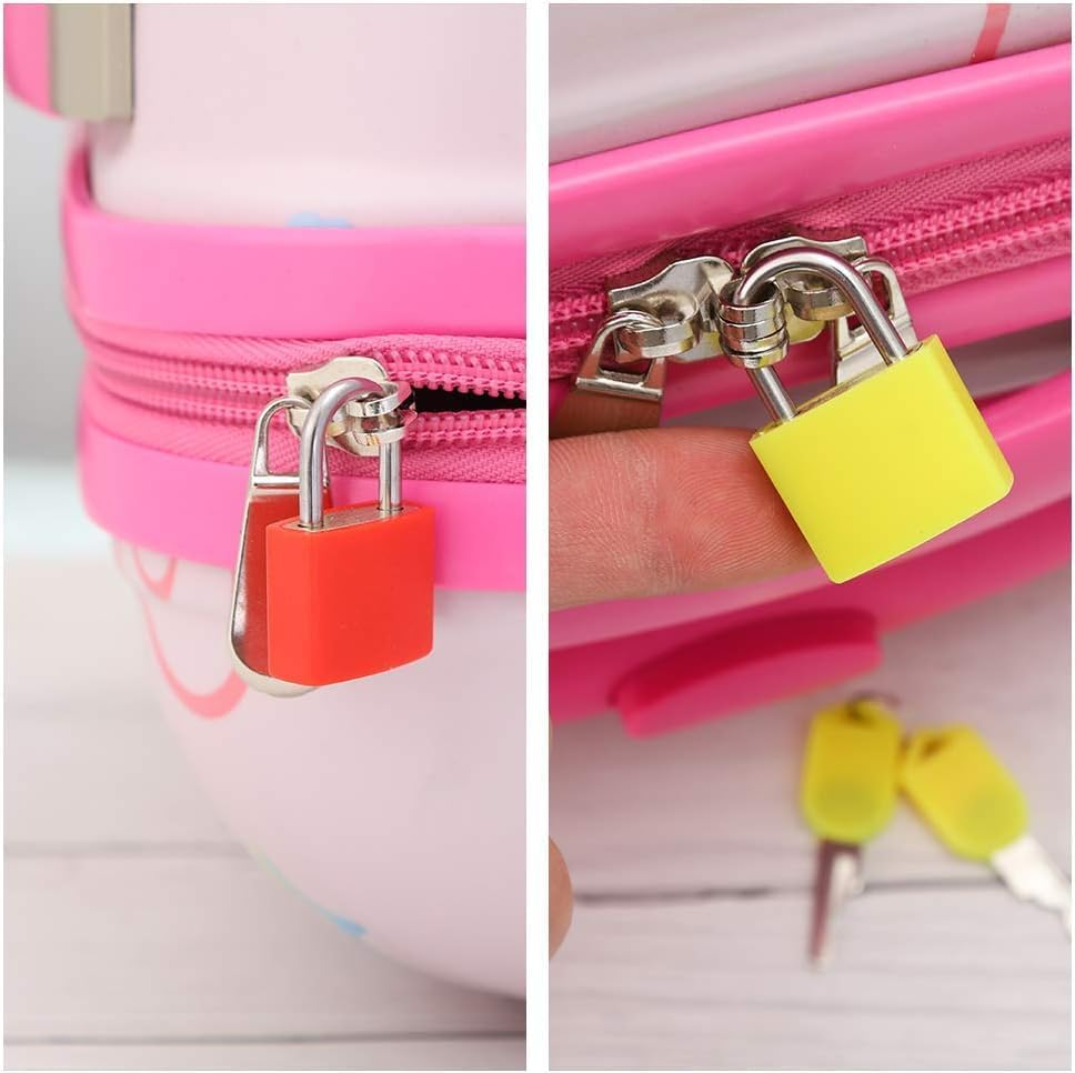 8 Pcs Mini Suitcase Locks with Keys,Metal Keyed Padlock for Luggage, Suitcase, Backpack, Laptop Bag, Gym Locker, Filing Cabinets, Toolbox (Multicolor) image number 4