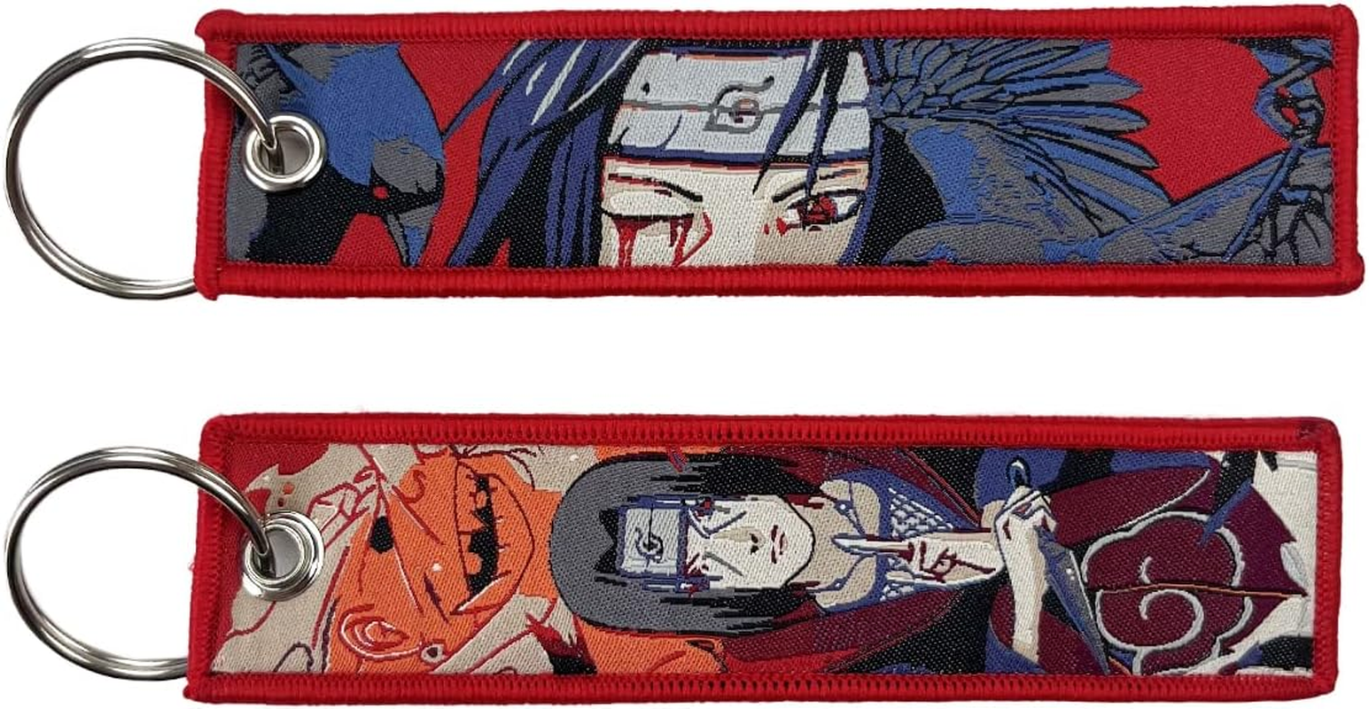 1 Pack Keychain Tag Anime Jet Tag Key Chain Embroidered - EDC for Motorcycles, Scooters,Atv,Car and Anime Gifts