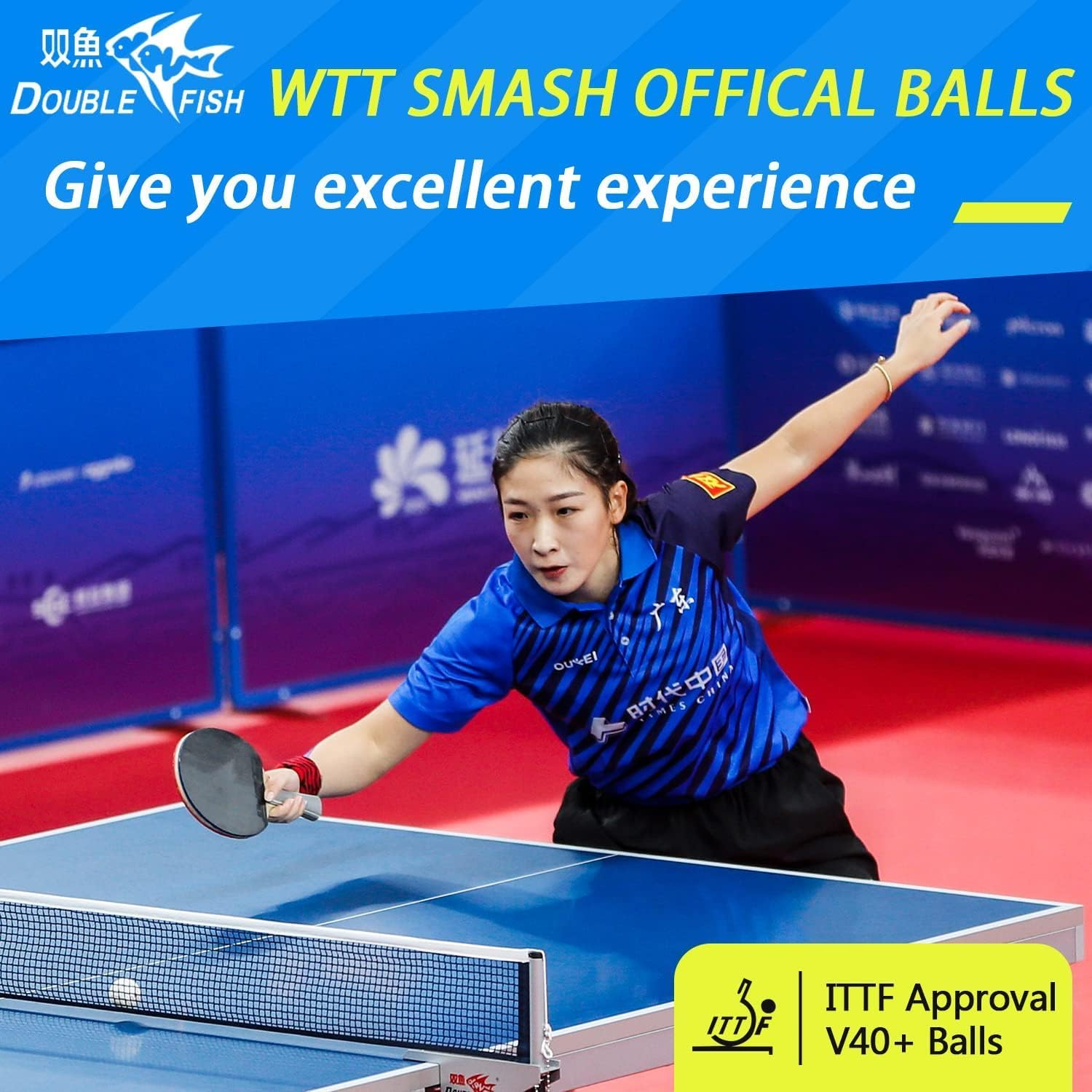 DOUBLE FISH Ping Pong Balls White ITTF Approval Professional 3-Star Ping Pong Ball WTT Smash Offical Table Tennis Balls 40+ABS Training Balls Liu Shiwen Training Competition image number 5