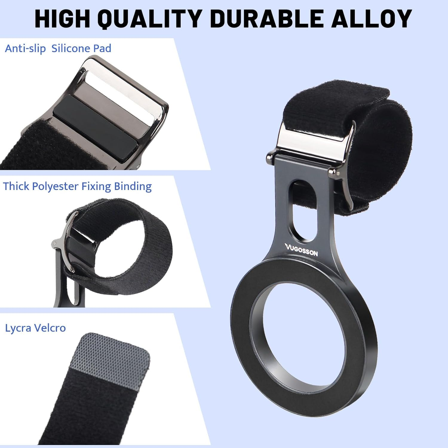 Magnetic Phone Holder for Car, Steering Wheel Phone Mount Fits Magsafe Car Mount[Strong Magnet & Aluminum Alloy], Steering Wheel Phone Holder Work on All Phones Iphone Samsung(Magnetic Ring Included)